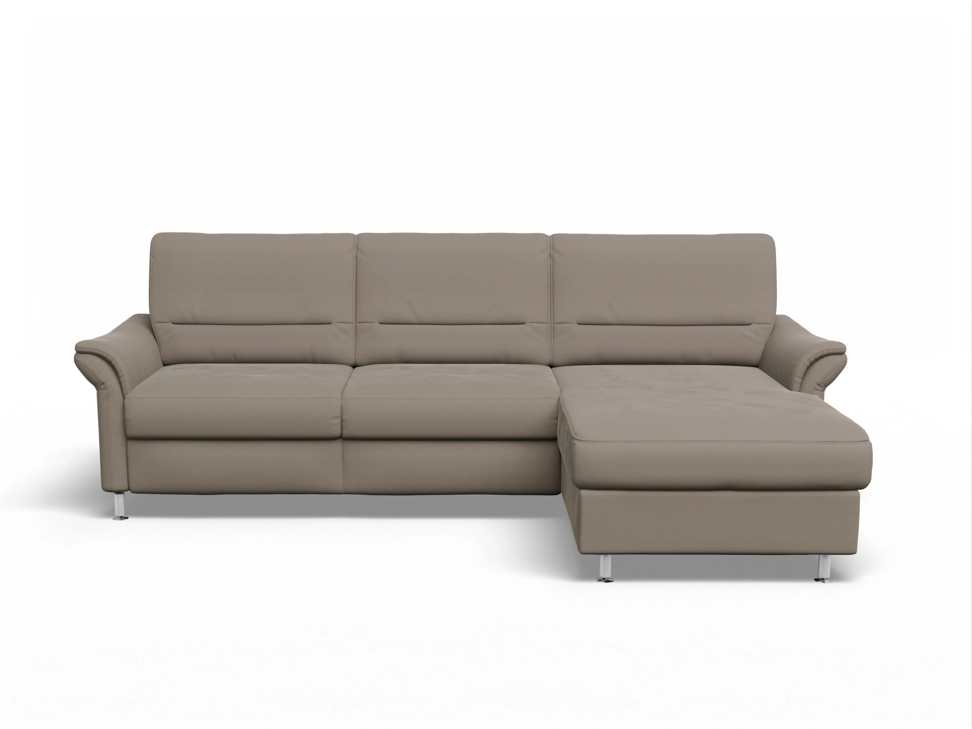 Ansicht des Produktes SC Family 1010 Ecksofa rechts Abschluss offen in Stoff Beige