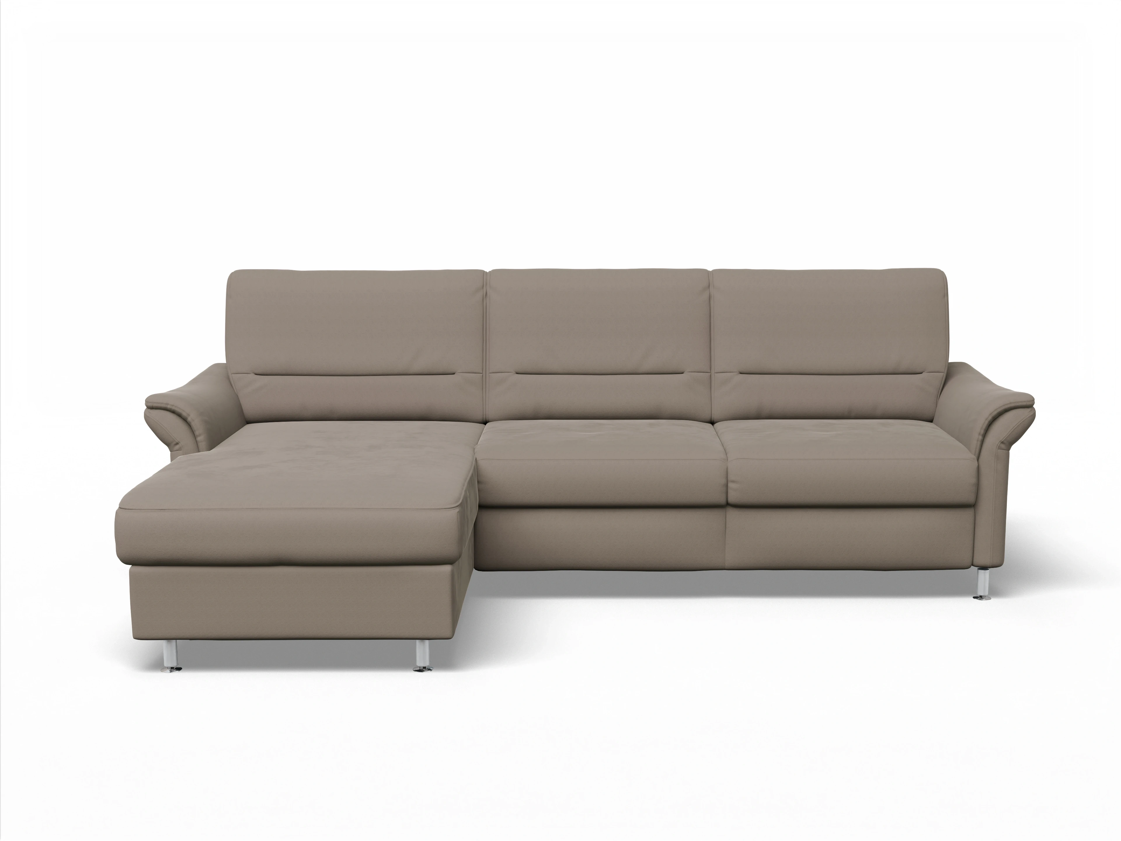 Ansicht des Produktes SC Family 1010 Ecksofa links Abschluss offen in Stoff Beige