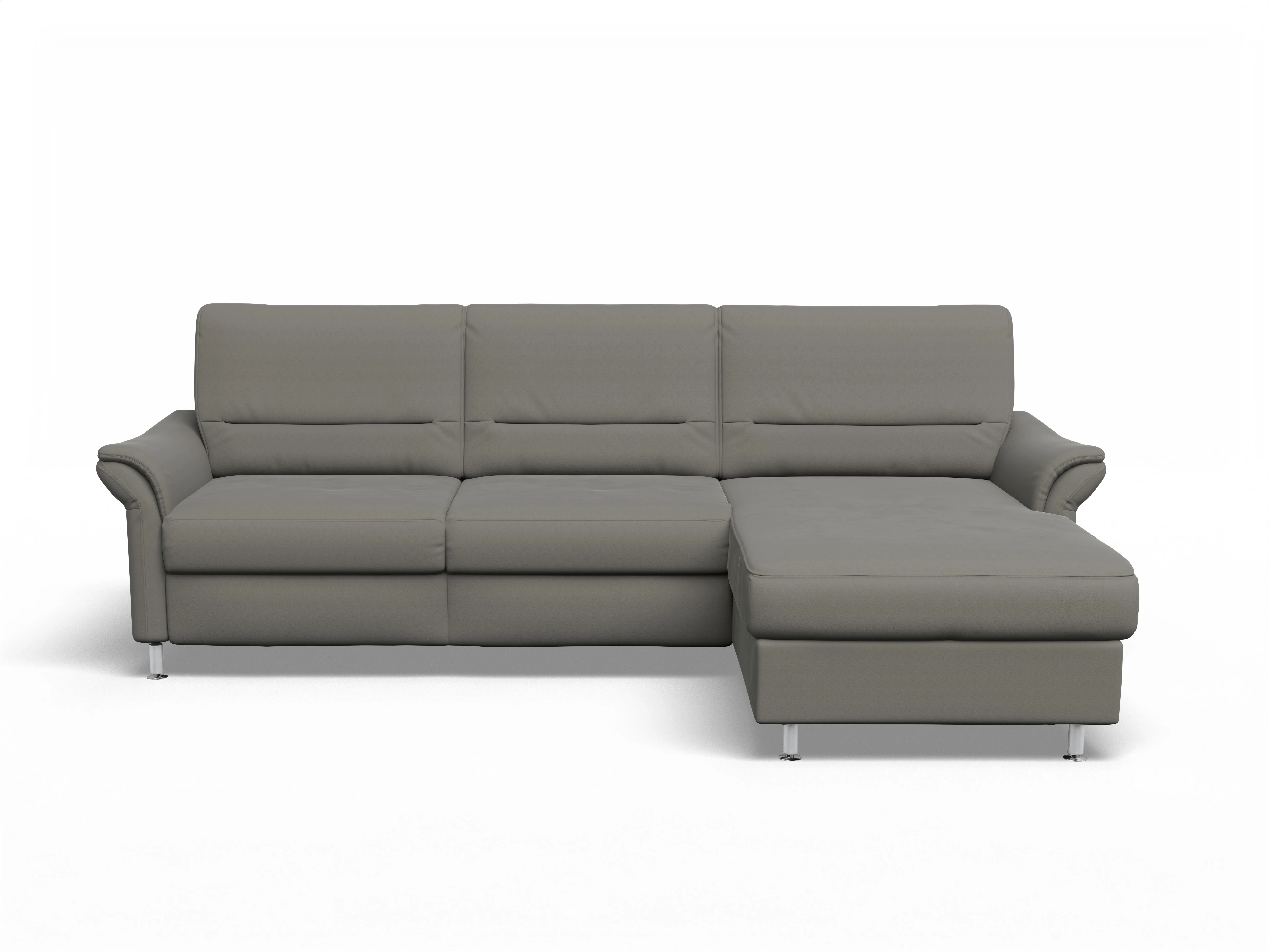 Ansicht des Produktes SC Family 1010 Ecksofa rechts Abschluss offen in Stoff Grau