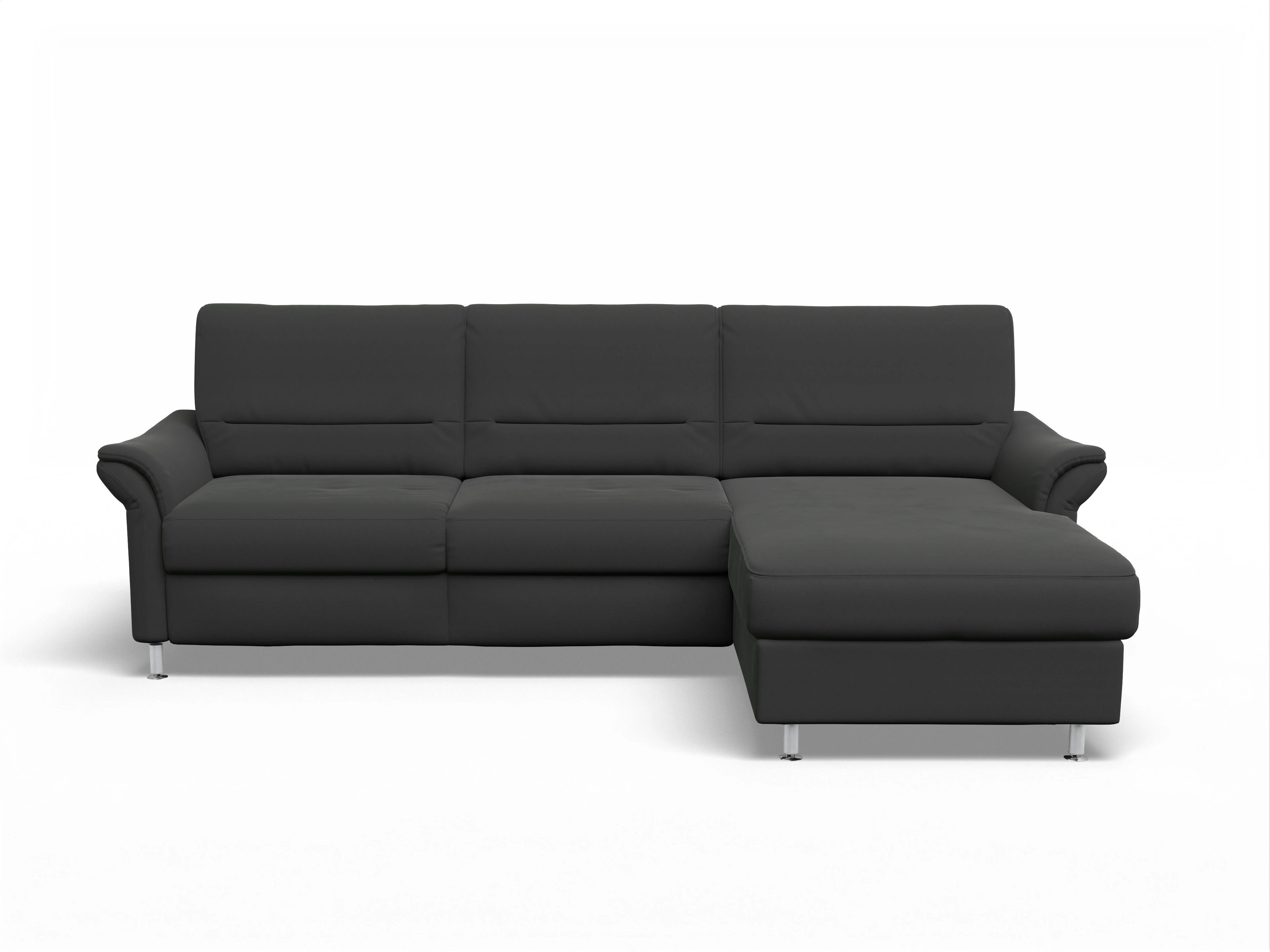 Sitz Concept Family 1010 Ecksofa Can 2,5 R Ansicht des Produktes SC Family 1010 Ecksofa rechts Abschluss offen in Stoff Schwarz