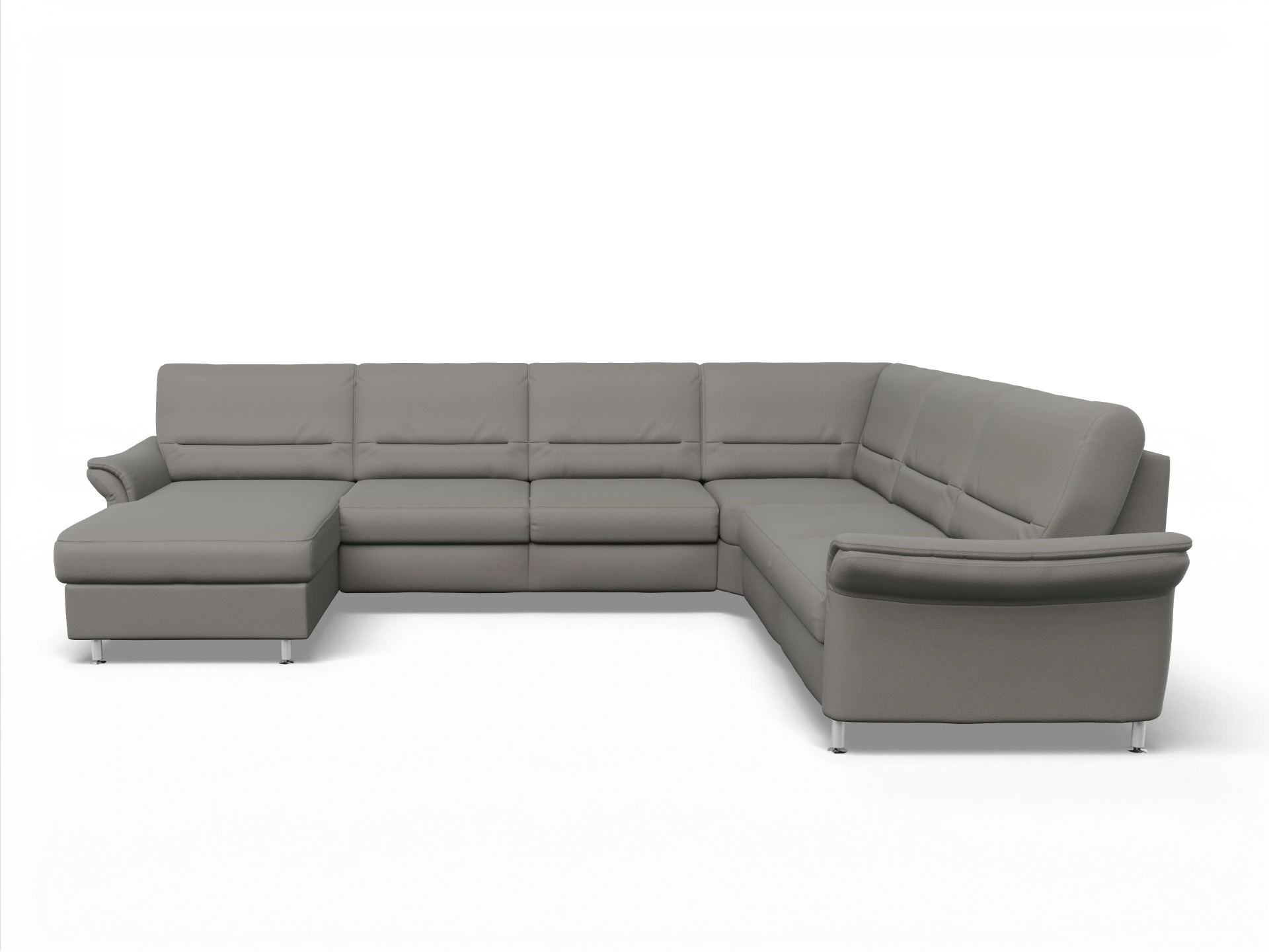 Sitz Concept Family 1010 CanRE Medium R Ansicht des Produktes SC Family 1010 Wohnlandschaft Armlehne rechts Abschluss offen links in Stoff Grau