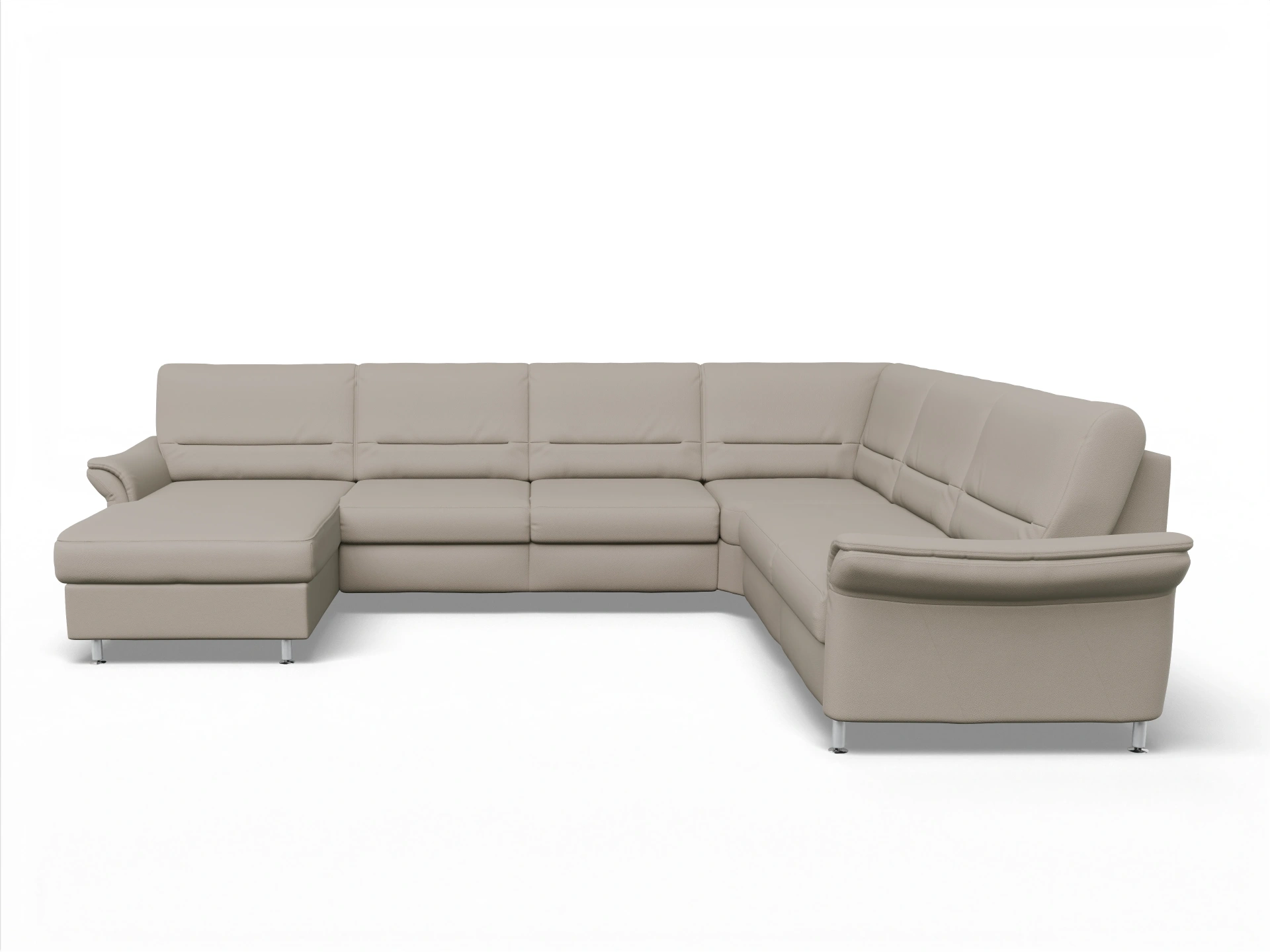 Ansicht des Produktes SC Family 1010 Wohnlandschaft Armlehne rechts Abschluss offen links in Stoff Beige
