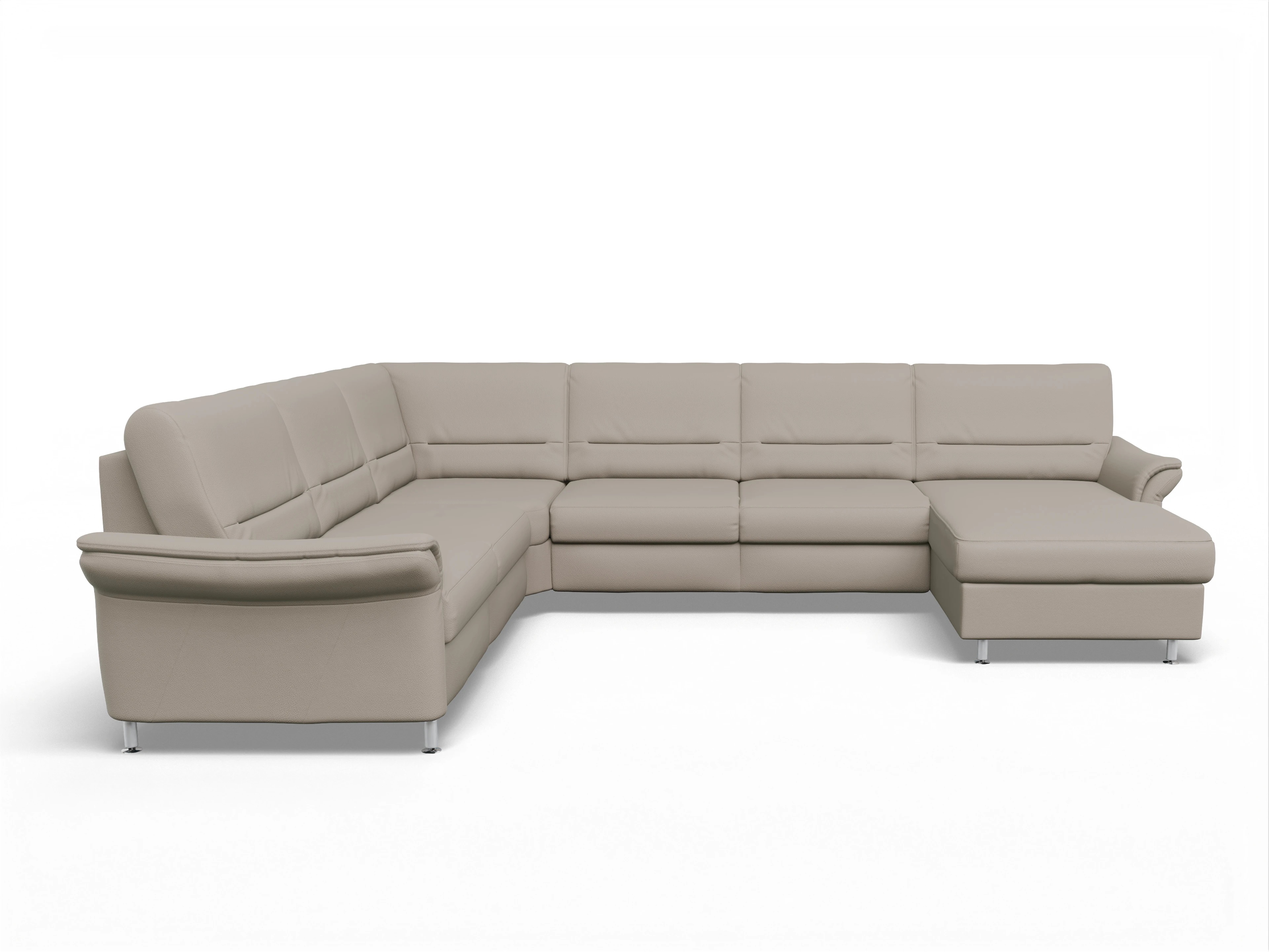 Ansicht des Produktes SC Family 1010 Wohnlandschaft Armlehne links Abschluss offen rechts in Stoff Beige