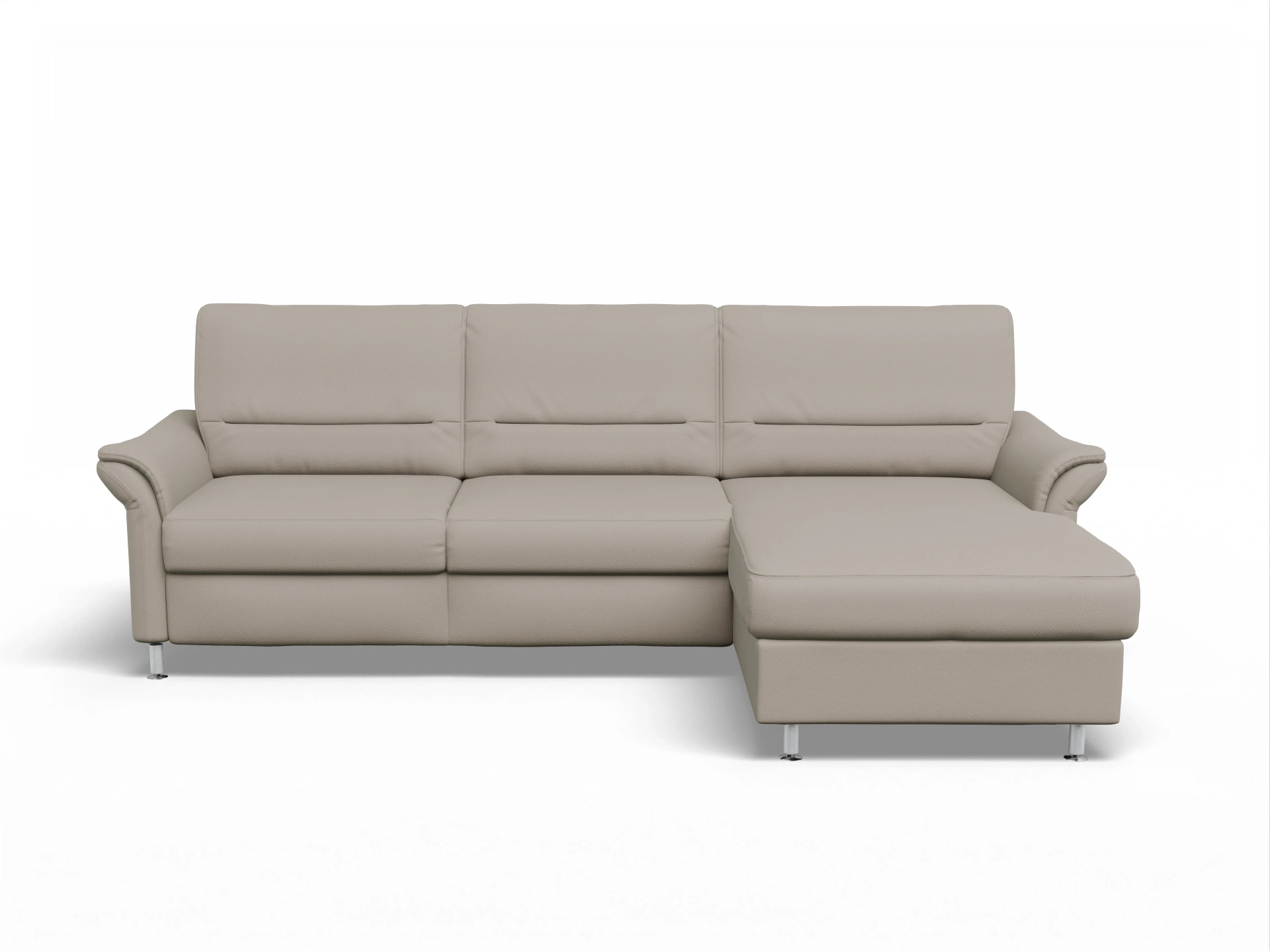 Ansicht des Produktes SC Family 1010 Ecksofa rechts Abschluss offen in Stoff Beige