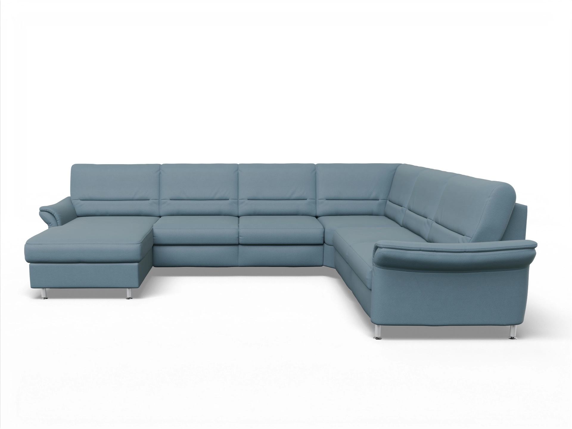 Ansicht des Produktes SC Family 1010 Wohnlandschaft Armlehne rechts Abschluss offen links in Stoff Grau