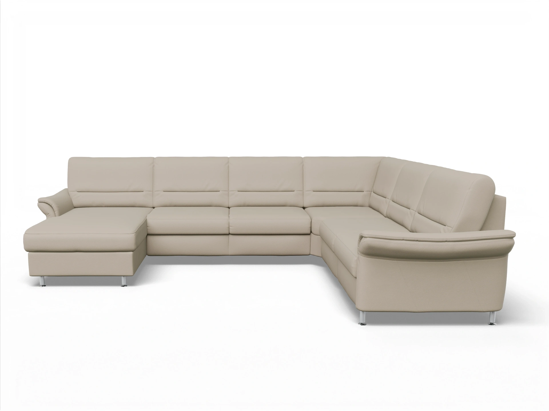 Ansicht des Produktes SC Family 1010 Wohnlandschaft Armlehne rechts Abschluss offen links in Stoff Beige