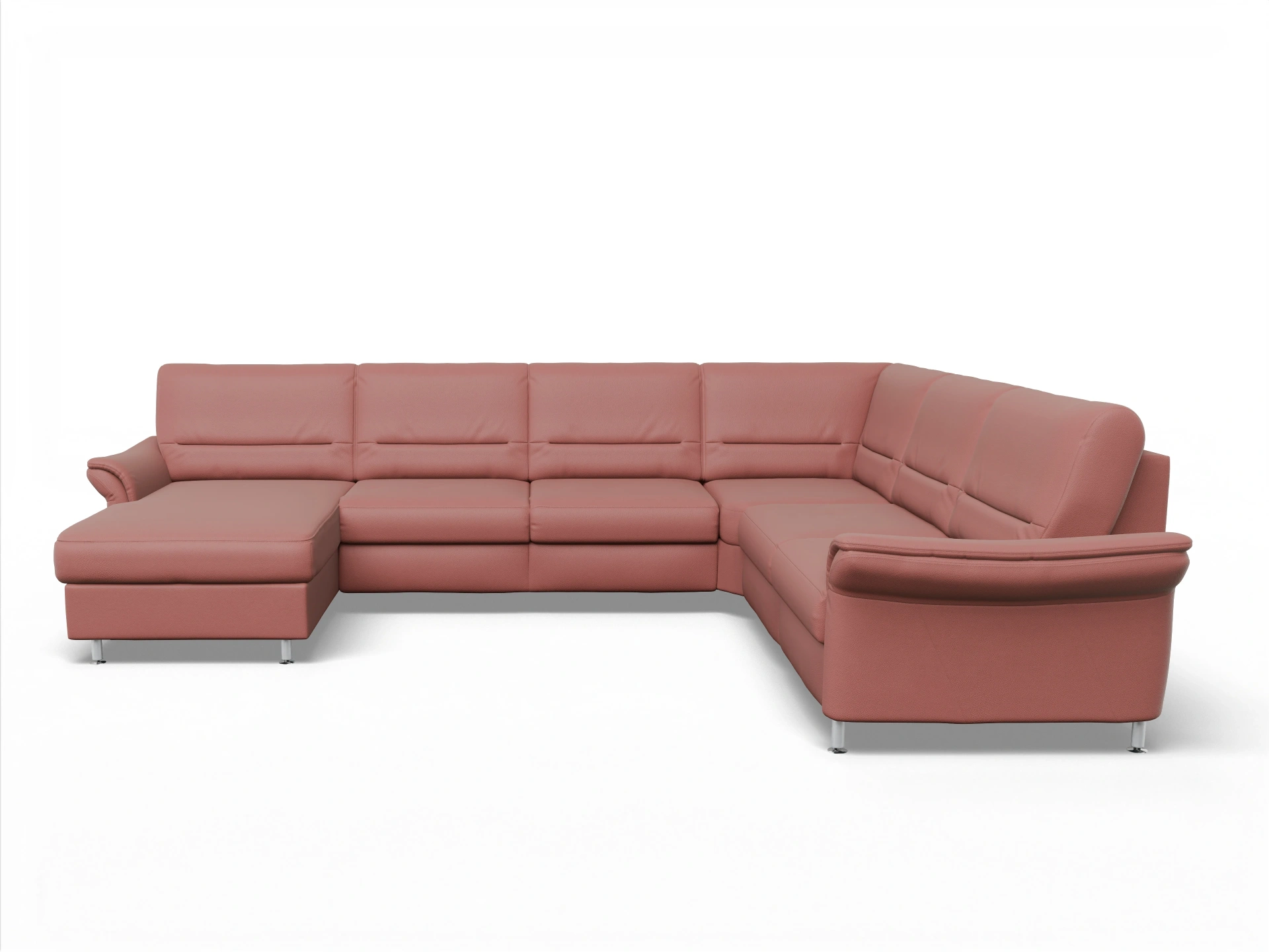 Ansicht des Produktes SC Family 1010 Wohnlandschaft Armlehne rechts Abschluss offen links in Stoff Rot