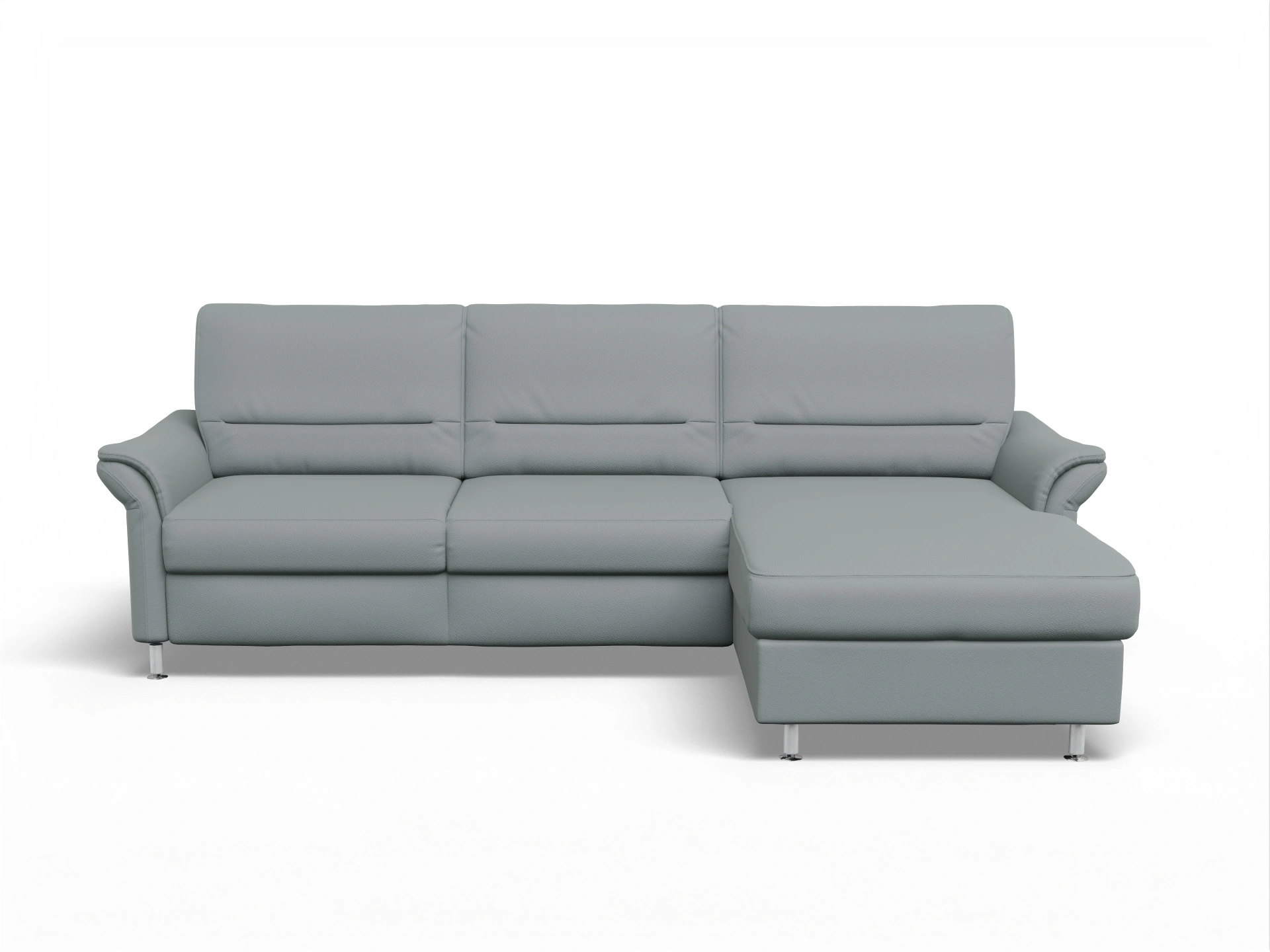 Ansicht des Produktes SC Family 1010 Ecksofa rechts Abschluss offen in Stoff Grau
