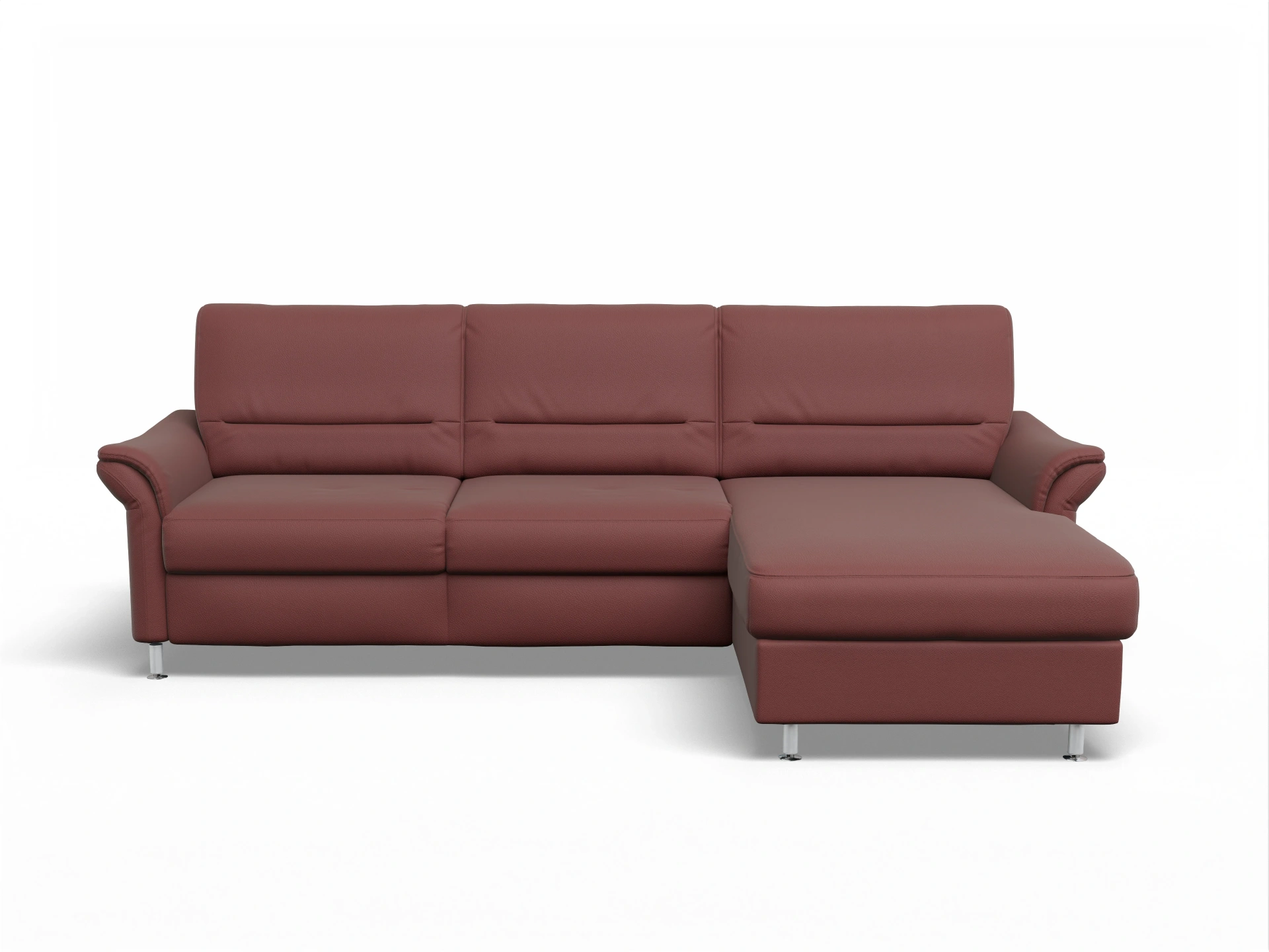 Ansicht des Produktes SC Family 1010 Ecksofa rechts Abschluss offen in Stoff Rot