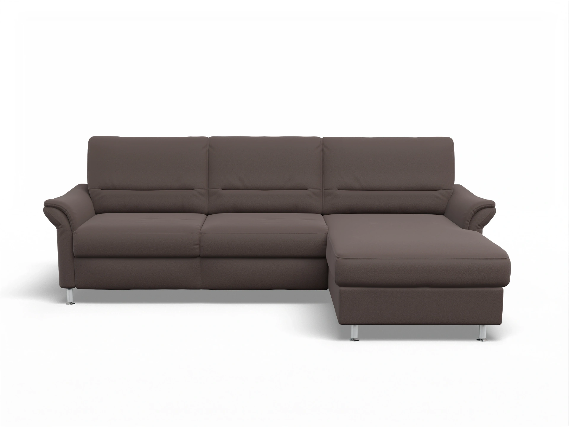Ansicht des Produktes SC Family 1010 Ecksofa rechts Abschluss offen in Stoff Lila