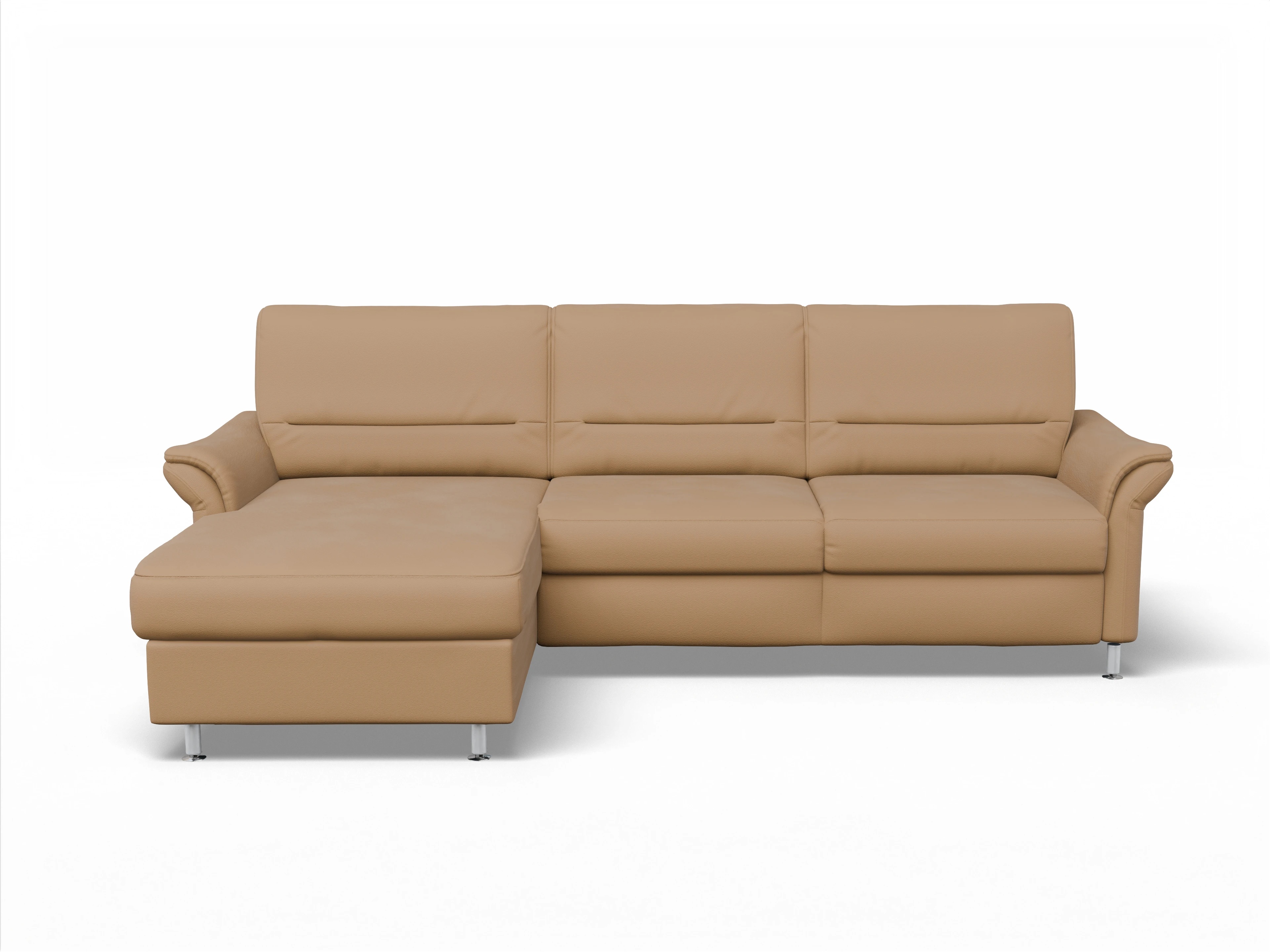 Ansicht des Produktes SC Family 1010 Ecksofa links Abschluss offen in Stoff Beige