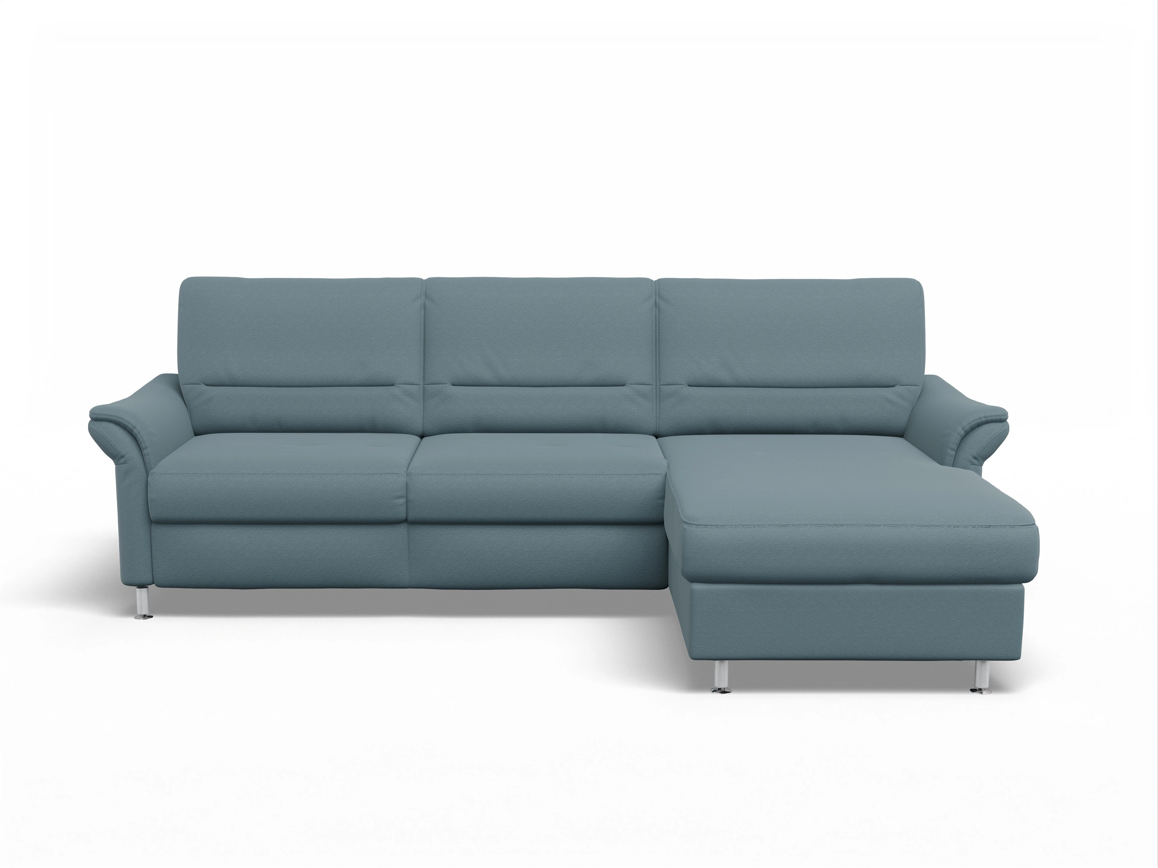Sitz Concept Family 1010 Ecksofa Can 2,5 R Ansicht des Produktes SC Family 1010 Ecksofa rechts Abschluss offen in Stoff Blau