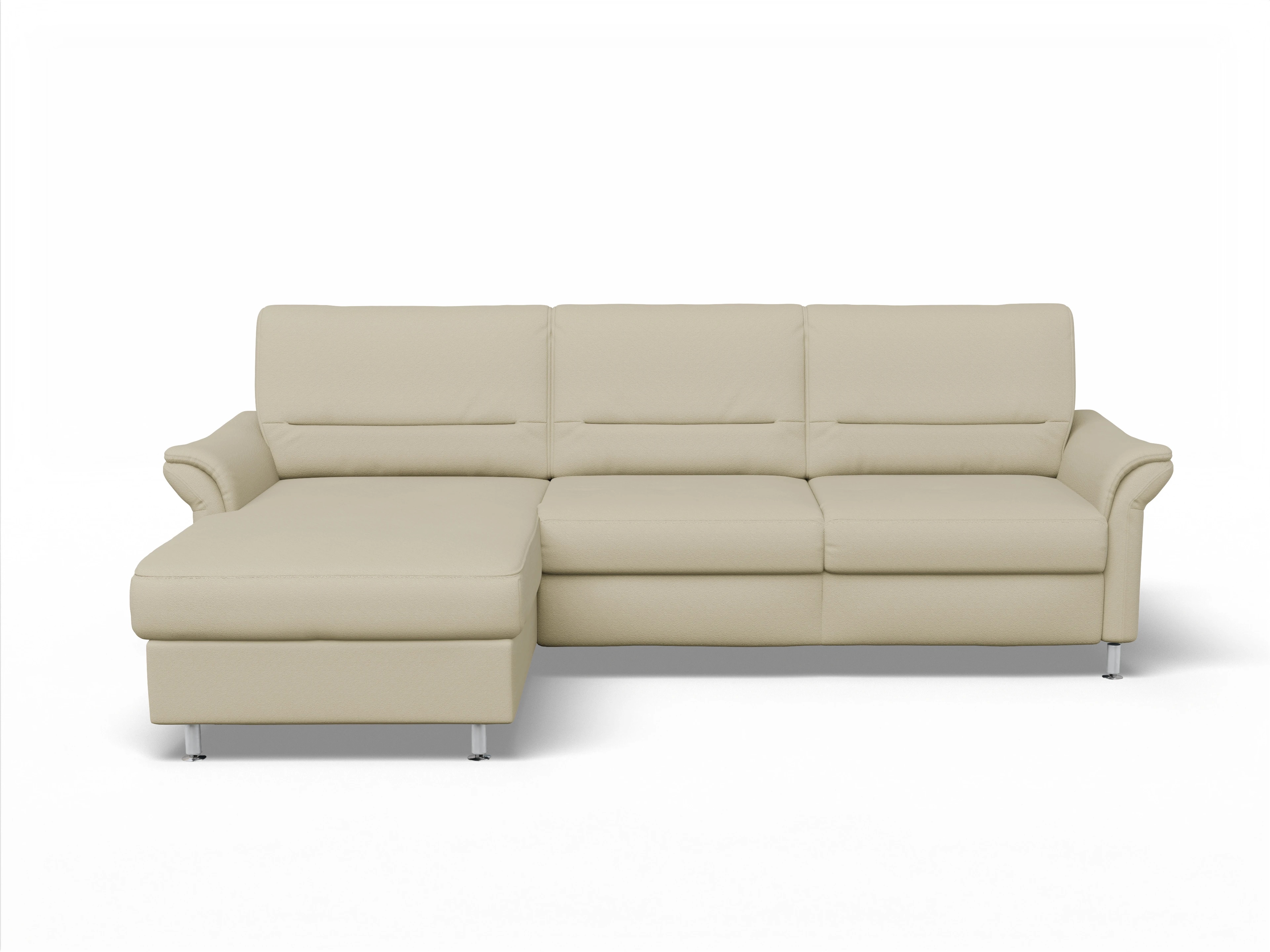 Ansicht des Produktes SC Family 1010 Ecksofa links Abschluss offen in Stoff Beige