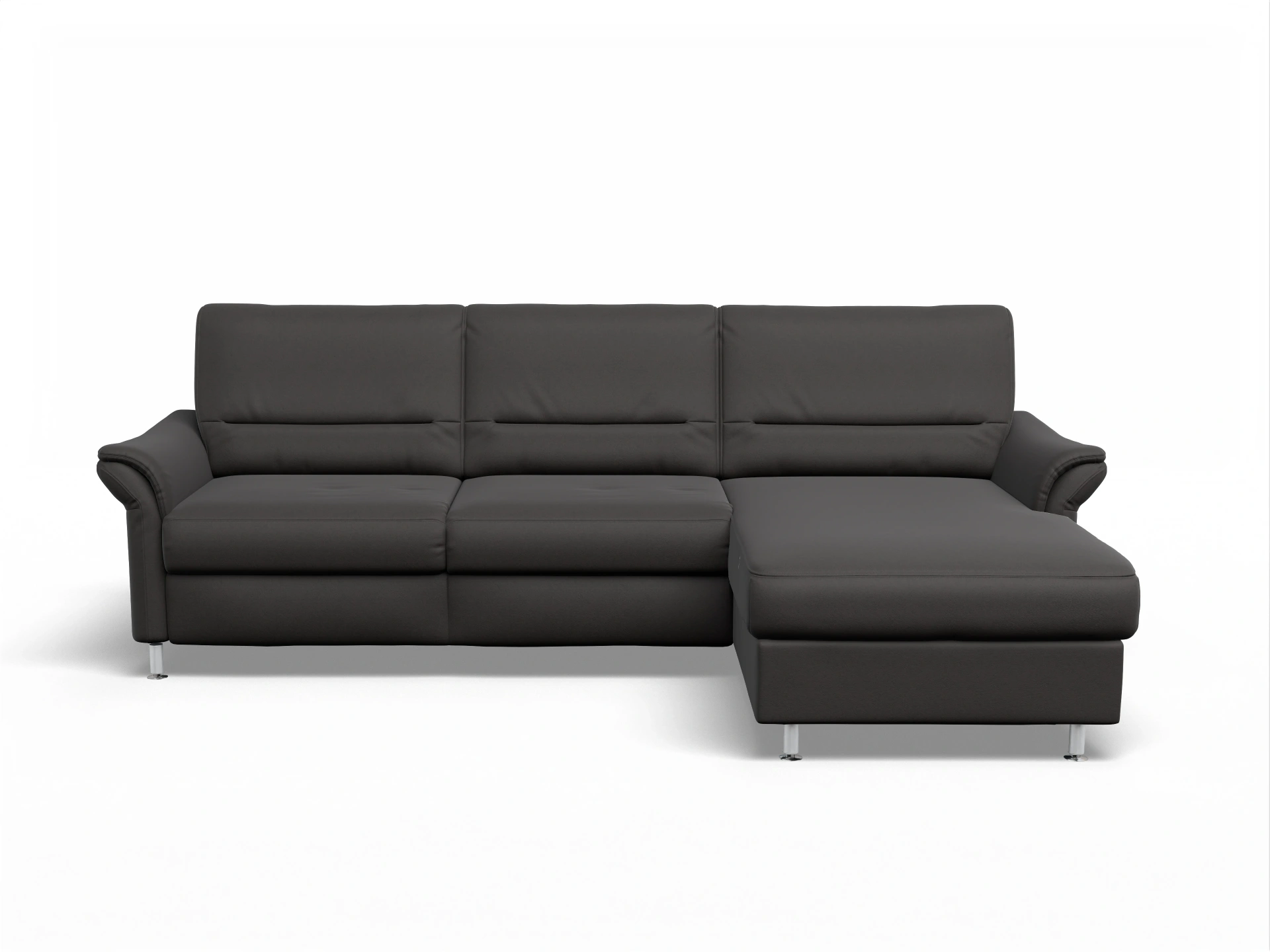 Ansicht des Produktes SC Family 1010 Ecksofa rechts Abschluss offen in Stoff Grau