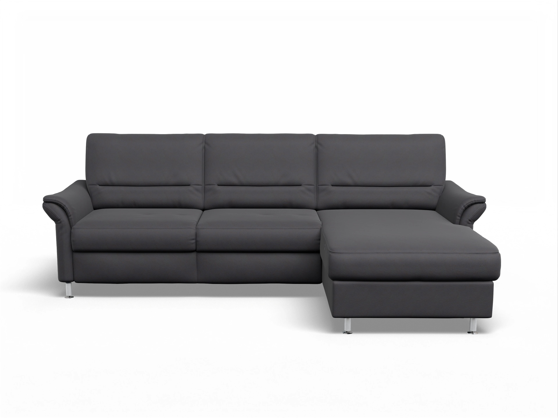 Ansicht des Produktes SC Family 1010 Ecksofa rechts Abschluss offen in Stoff Blau