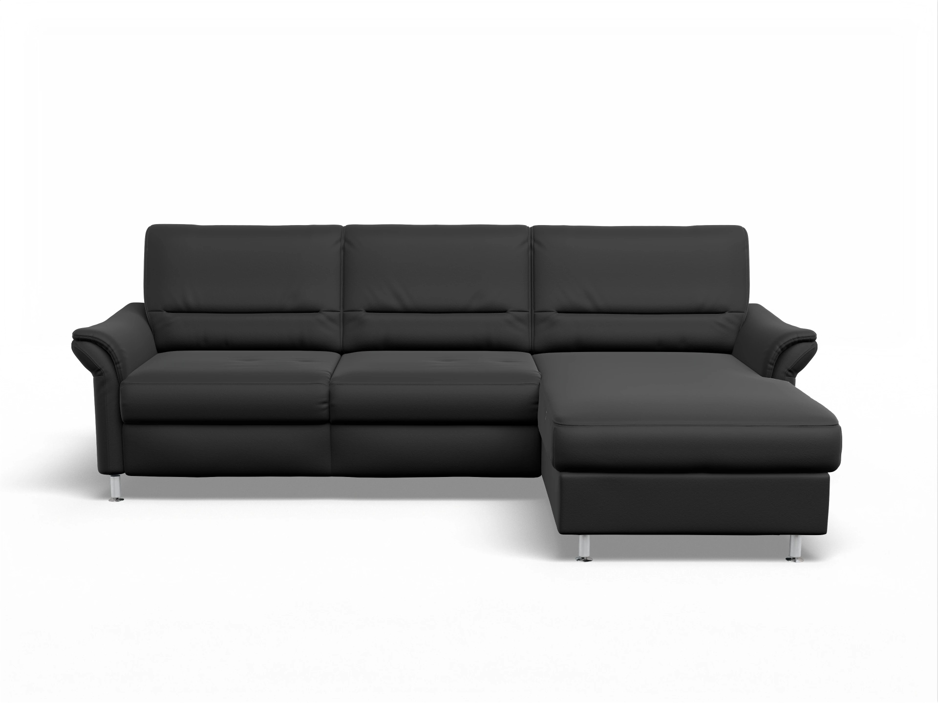 Ansicht des Produktes SC Family 1010 Ecksofa rechts Abschluss offen in Stoff Schwarz