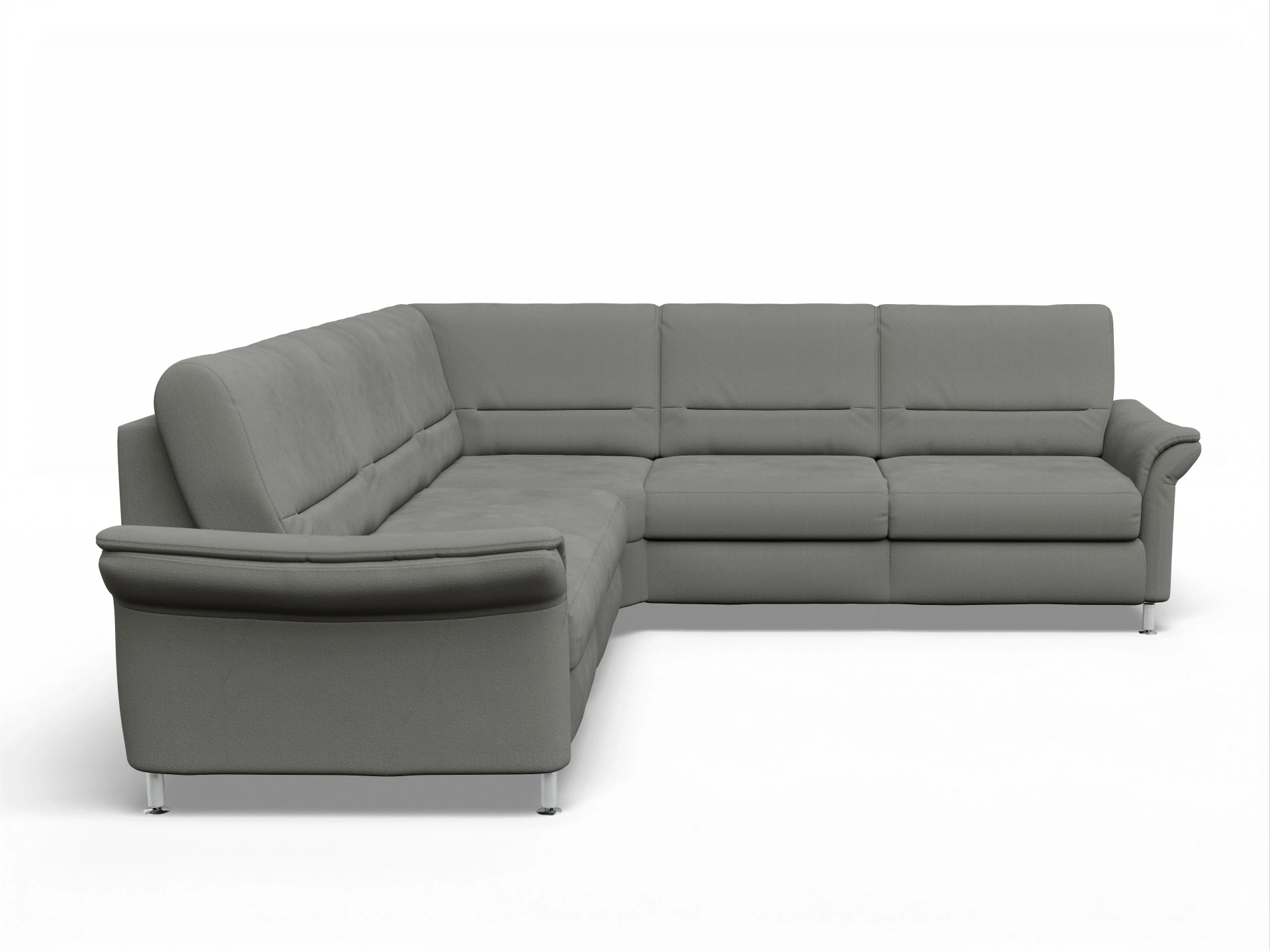 Ansicht des Produktes SC Family 1010 Ecksofa gleichschenklig in Stoff Grau