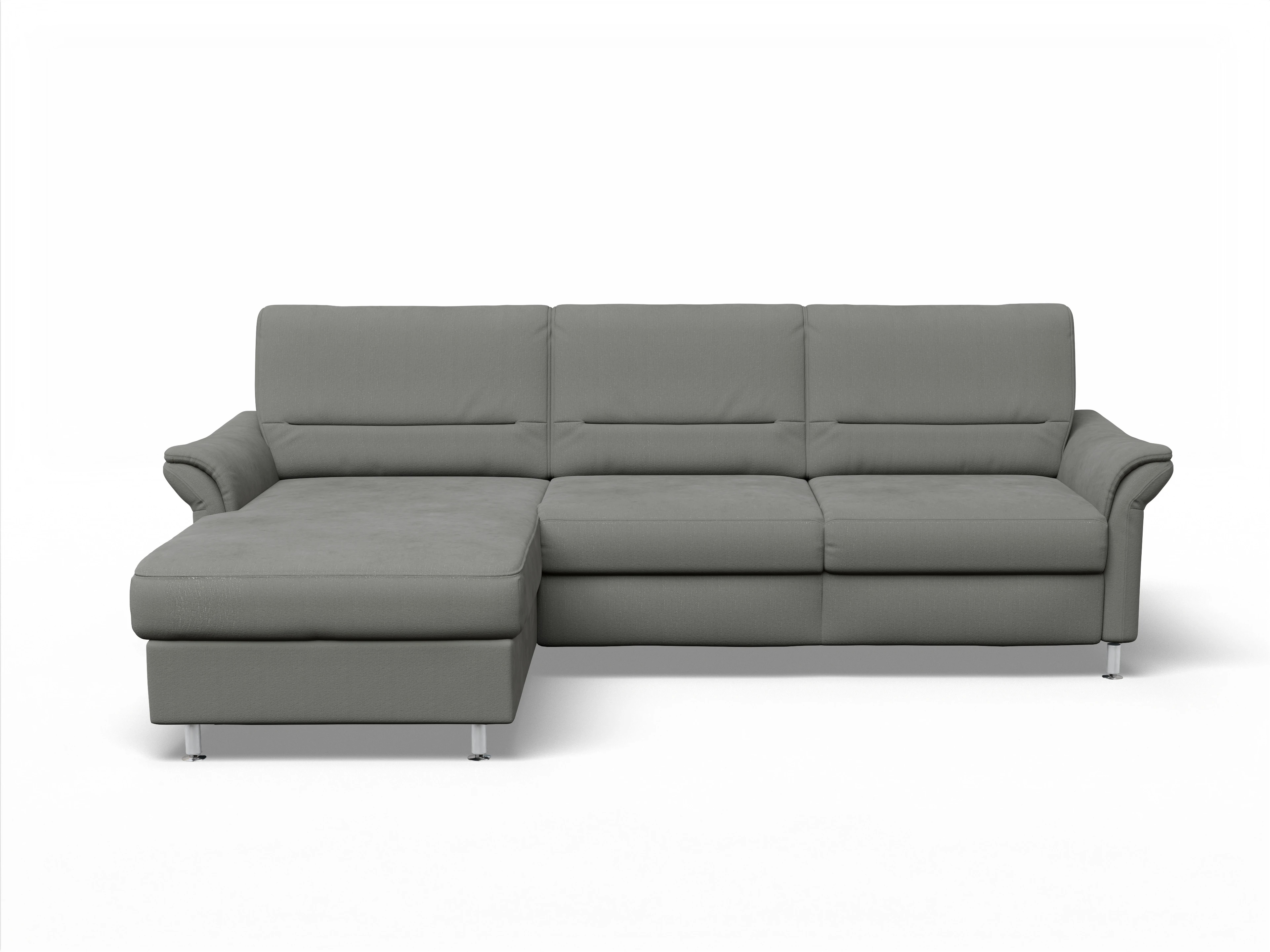 Ansicht des Produktes SC Family 1010 Ecksofa links Abschluss offen in Stoff Grau