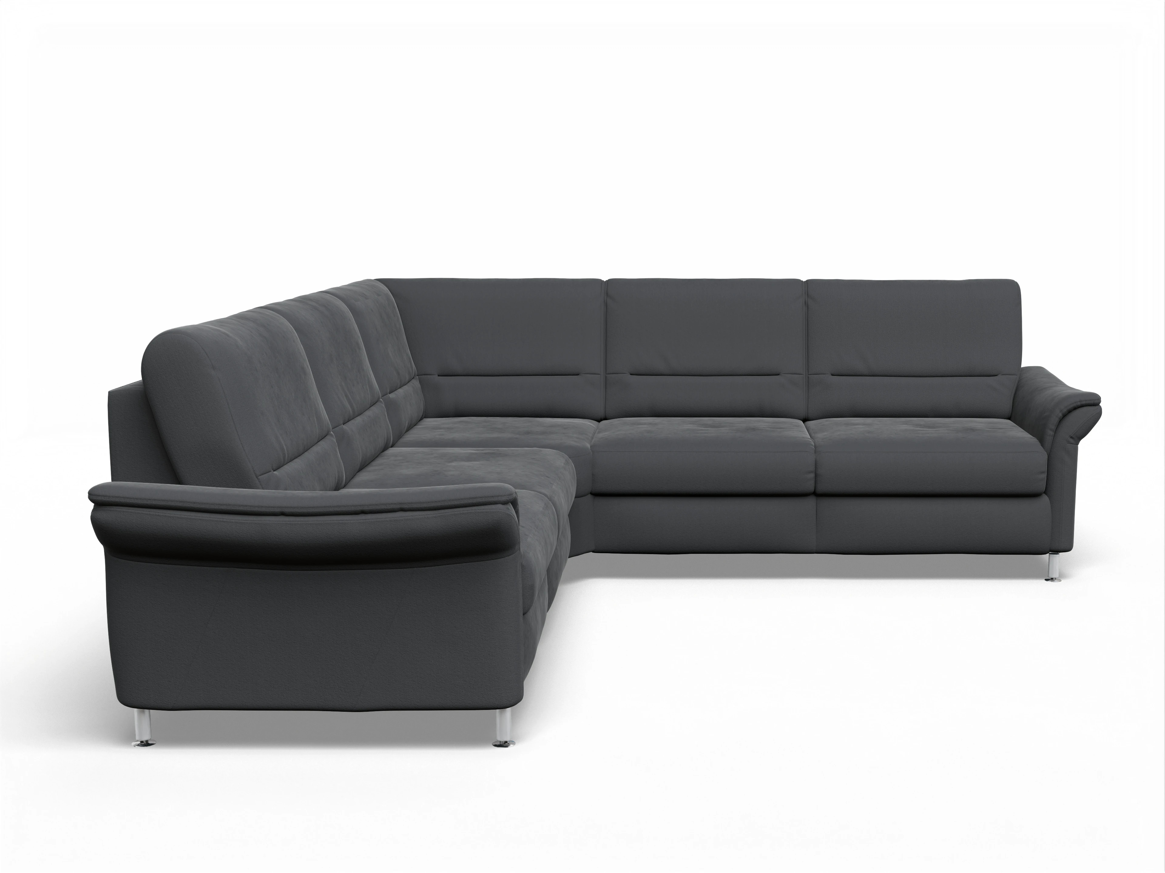 Ansicht des Produktes SC Family 1010 Ecksofa gleichschenklig in Stoff Grau