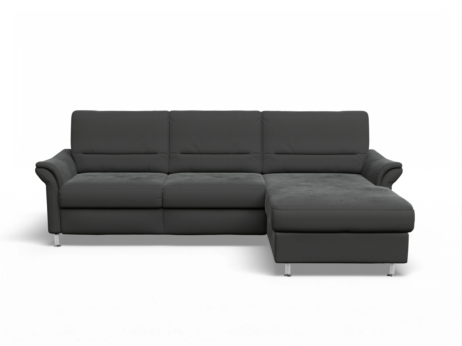 Ansicht des Produktes SC Family 1010 Ecksofa rechts Abschluss offen in Stoff Grau
