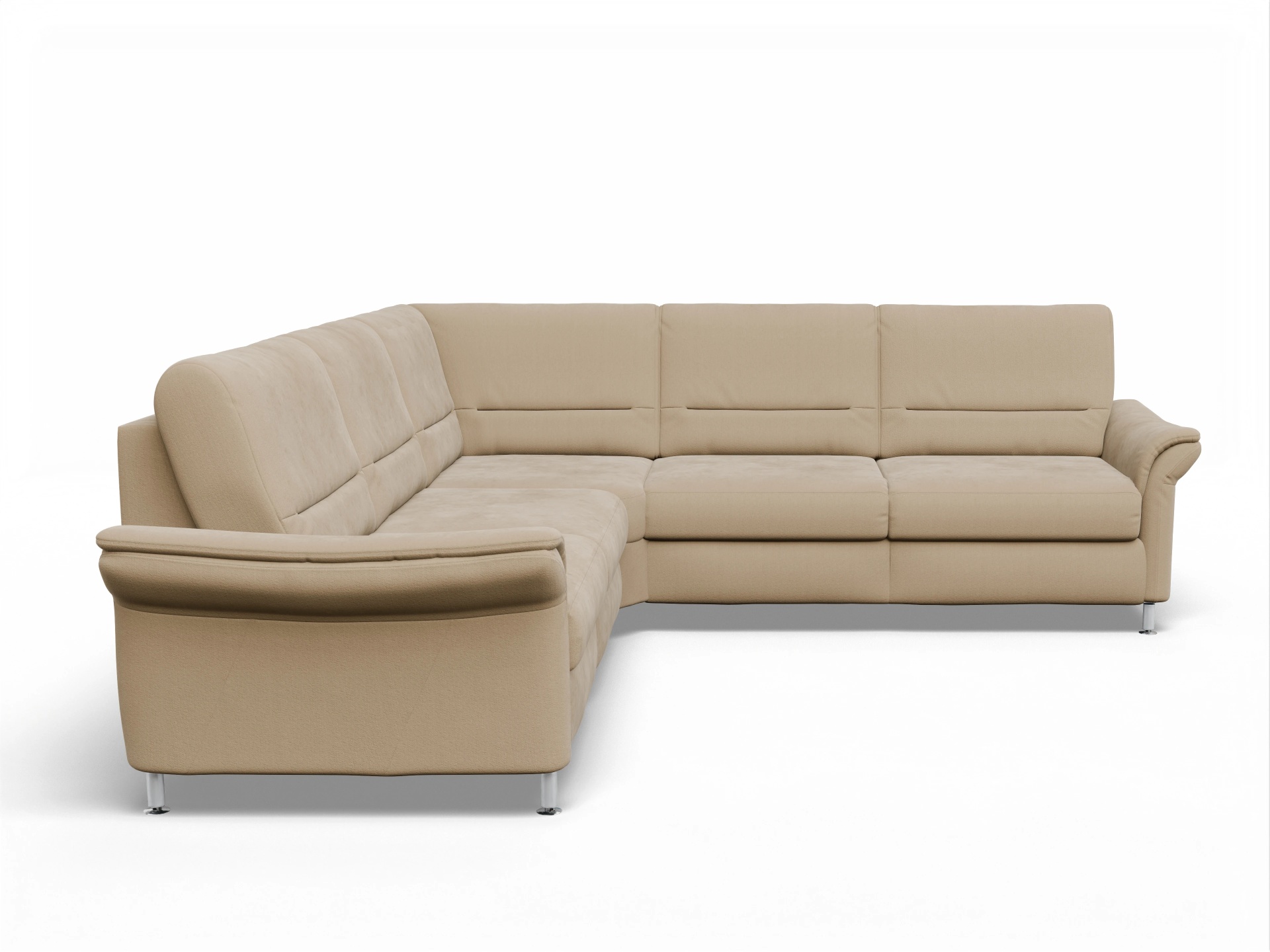 Ansicht des Produktes SC Family 1010 Ecksofa gleichschenklig in Stoff Beige