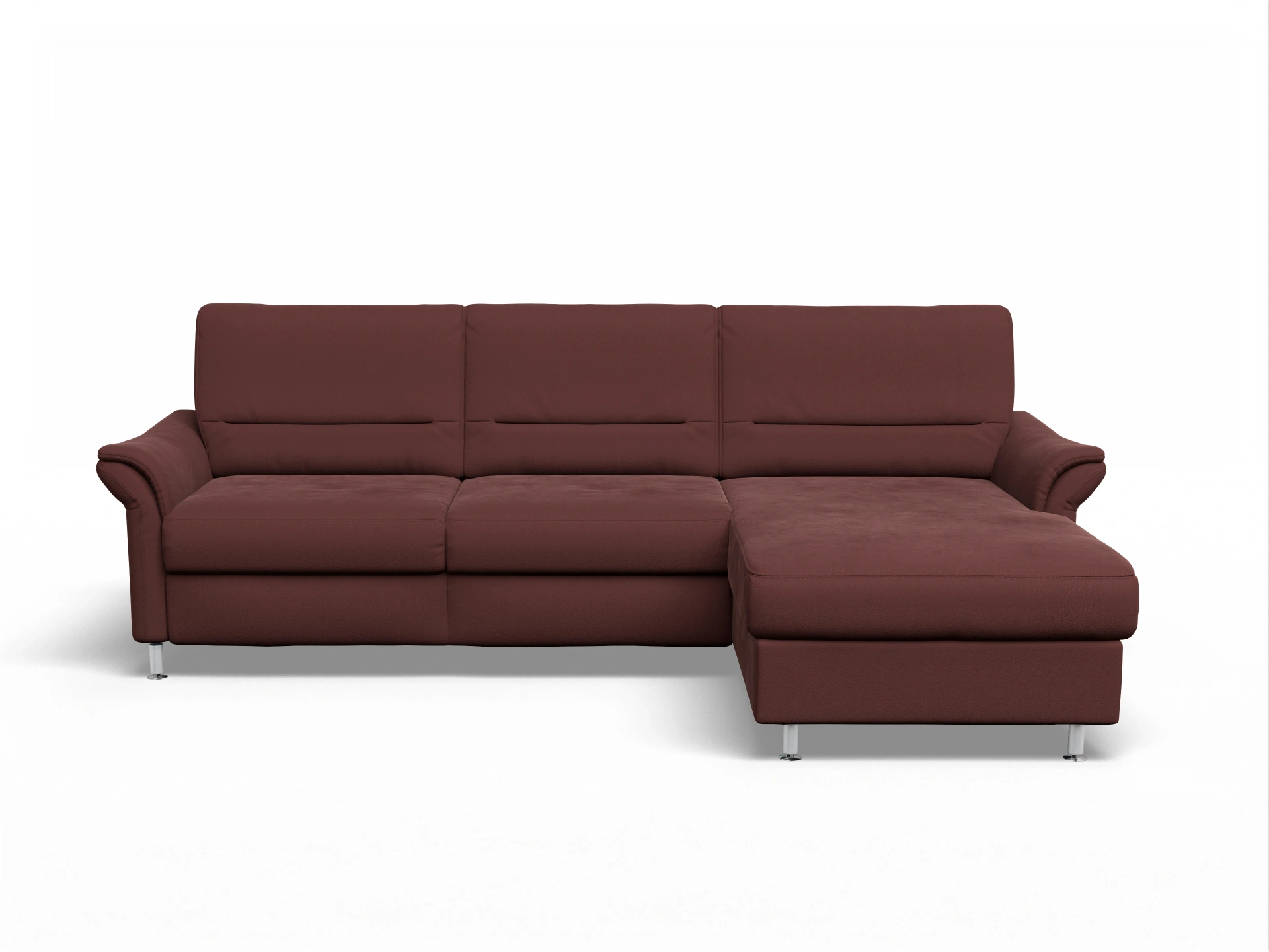 Ansicht des Produktes SC Family 1010 Ecksofa rechts Abschluss offen in Stoff Rot