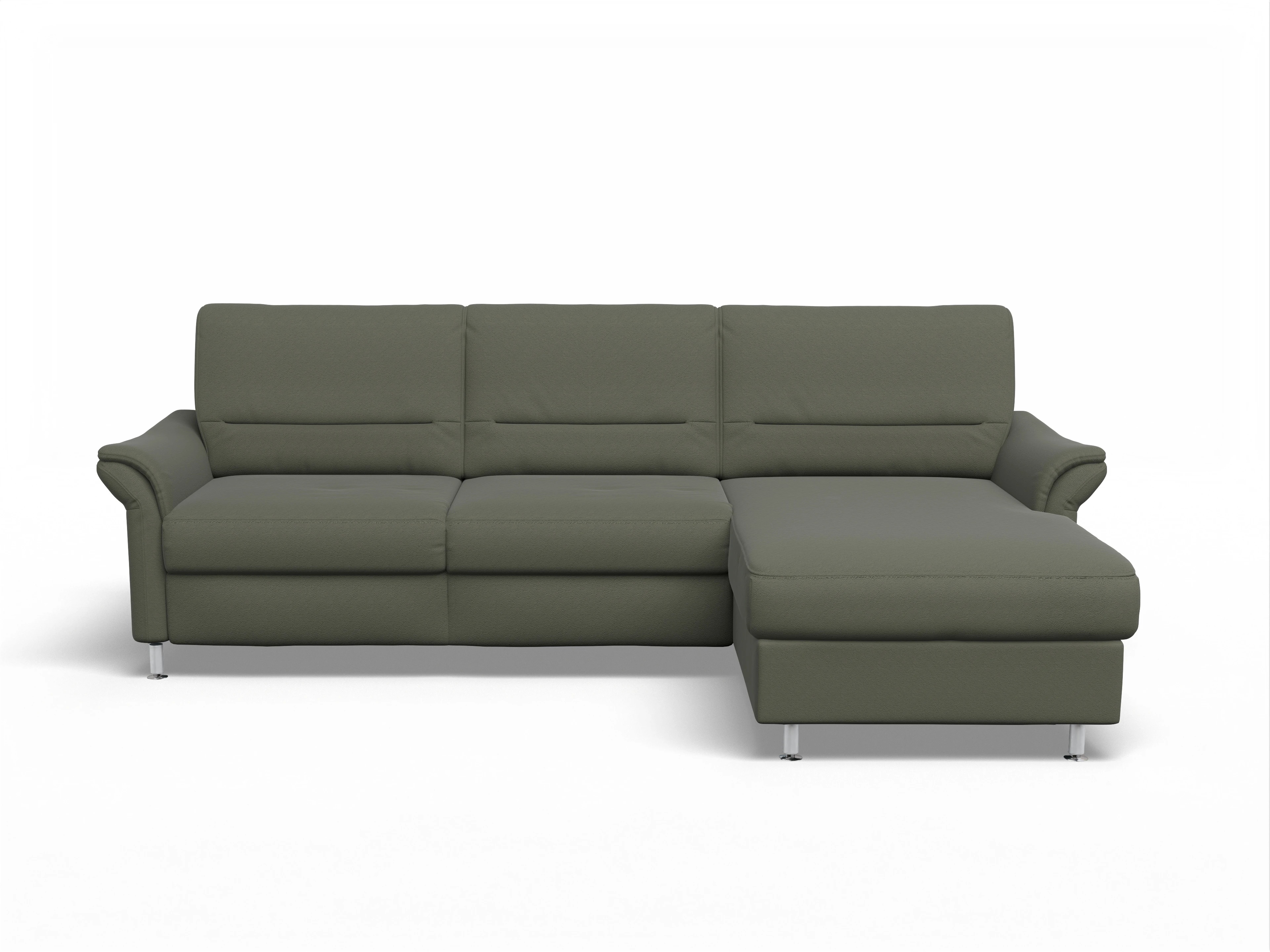 Ansicht des Produktes SC Family 1010 Ecksofa rechts Abschluss offen in Stoff Grün