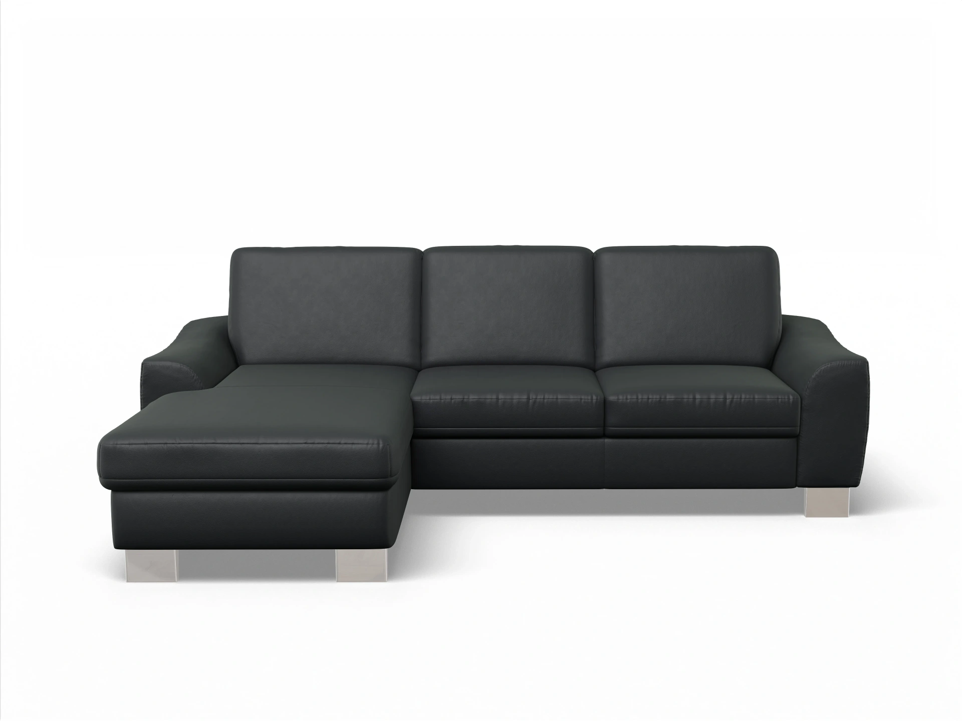Ansicht des Produktes SC Select 1028 Ecksofa links Abschluss offen in Leder Grau