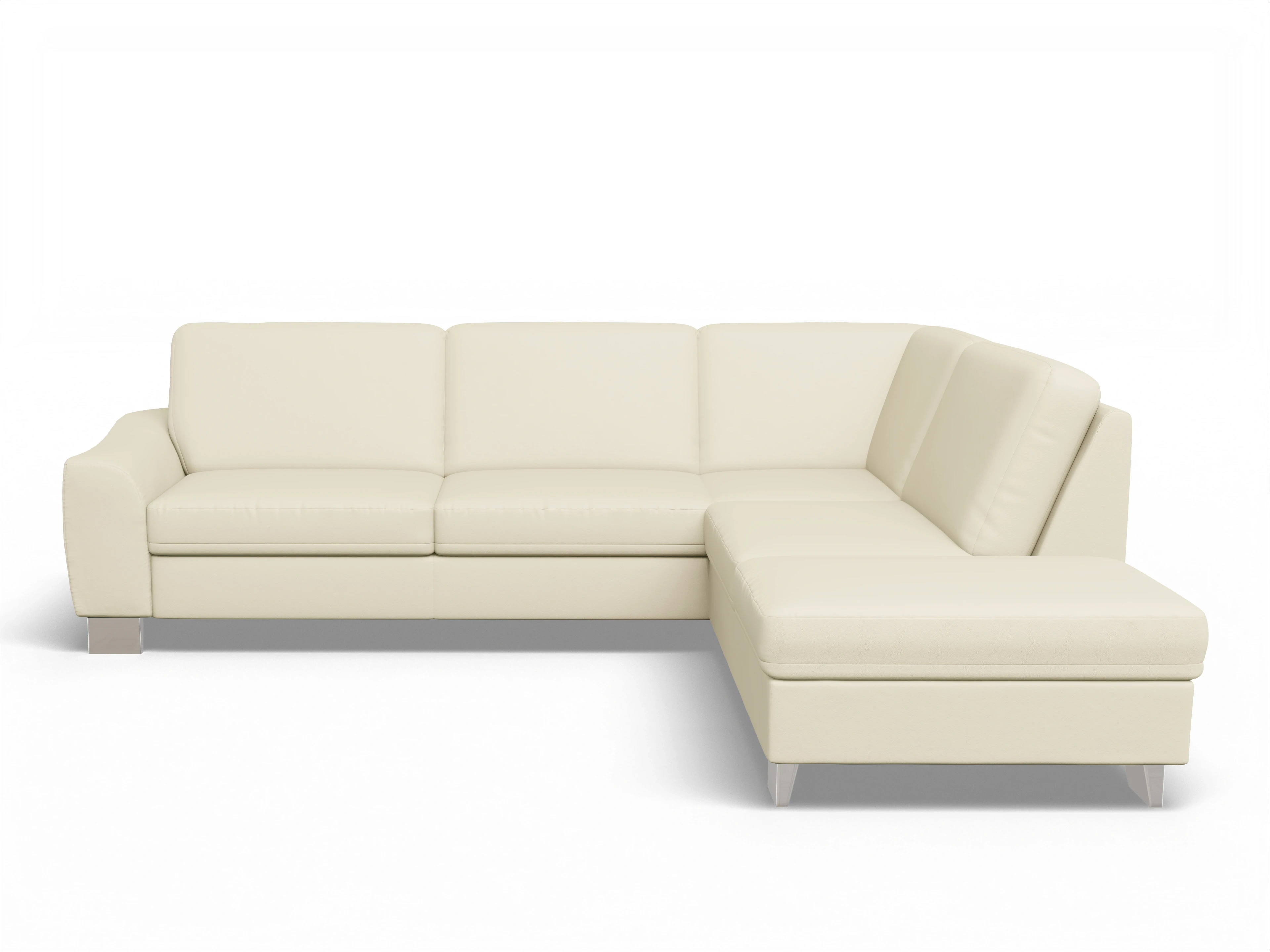 Ansicht des Produktes SC Select 1028 Ecksofa rechts Abschluss offen in Leder Beige