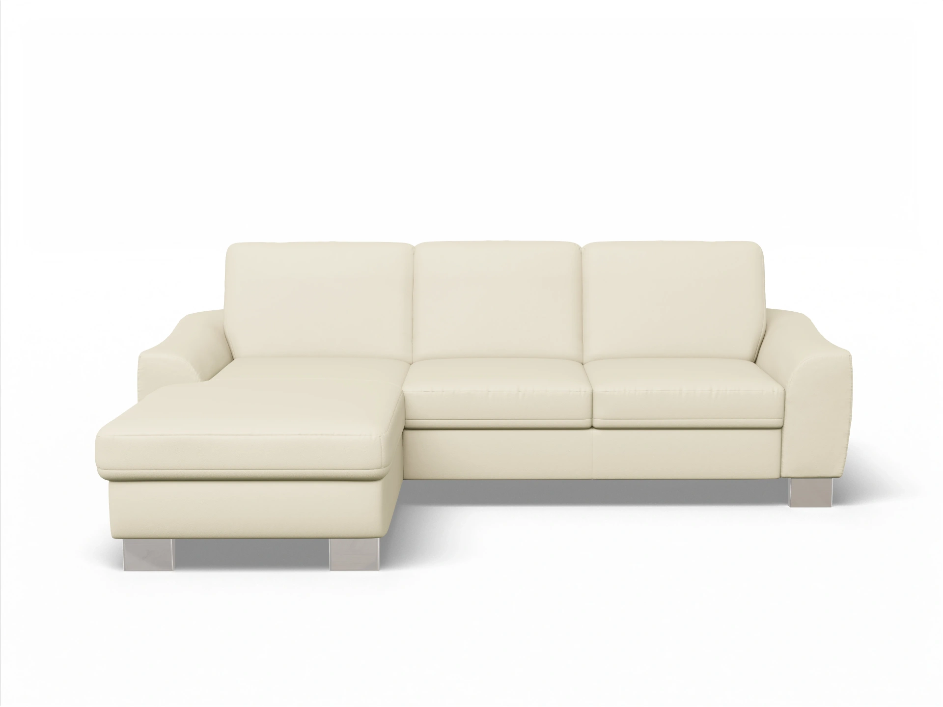 Ansicht des Produktes SC Select 1028 Ecksofa links Abschluss offen in Leder Beige