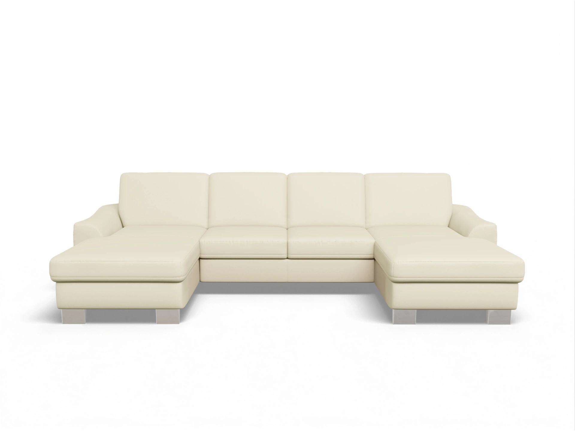Ansicht des Produktes SC Select 1028 Wohnlandschaft offen beidseitig in Leder Beige