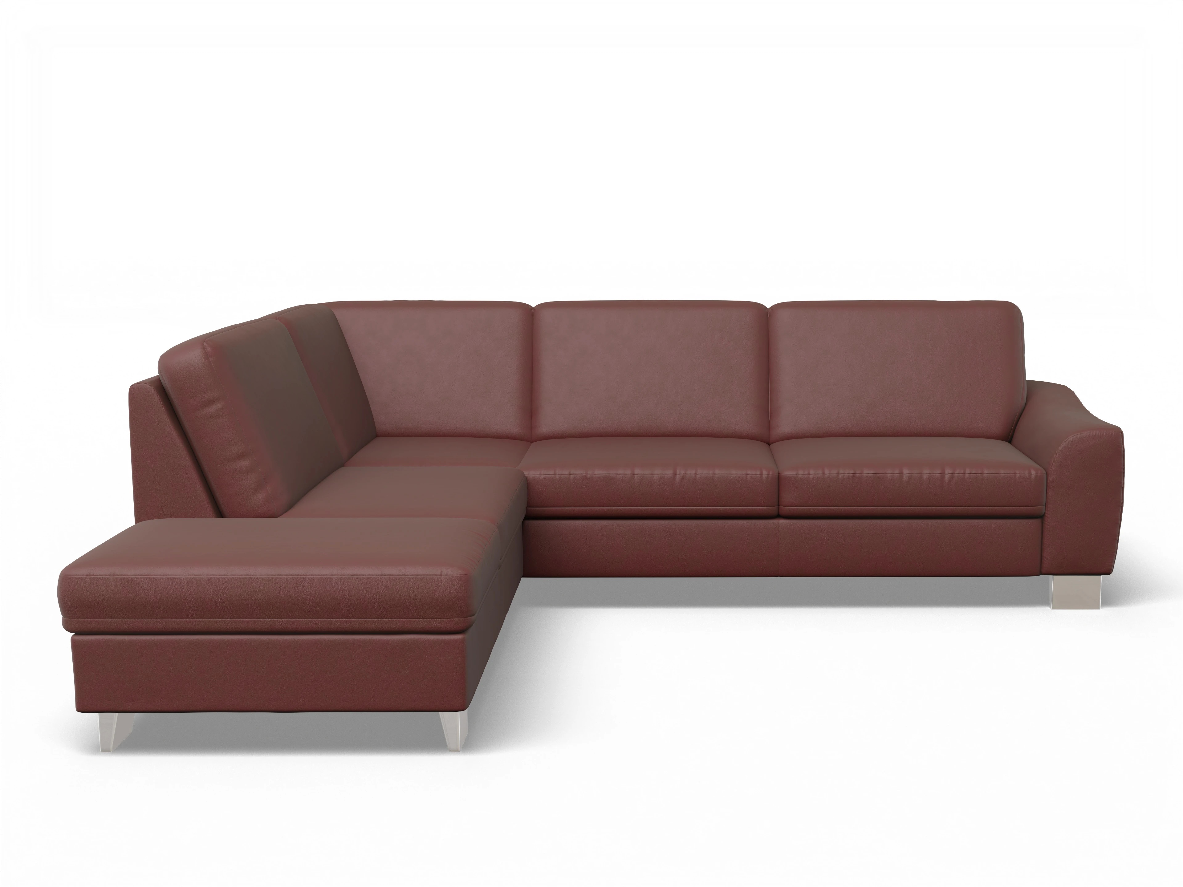 Ansicht des Produktes SC Select 1028 Ecksofa links Abschluss offen in Leder Lila