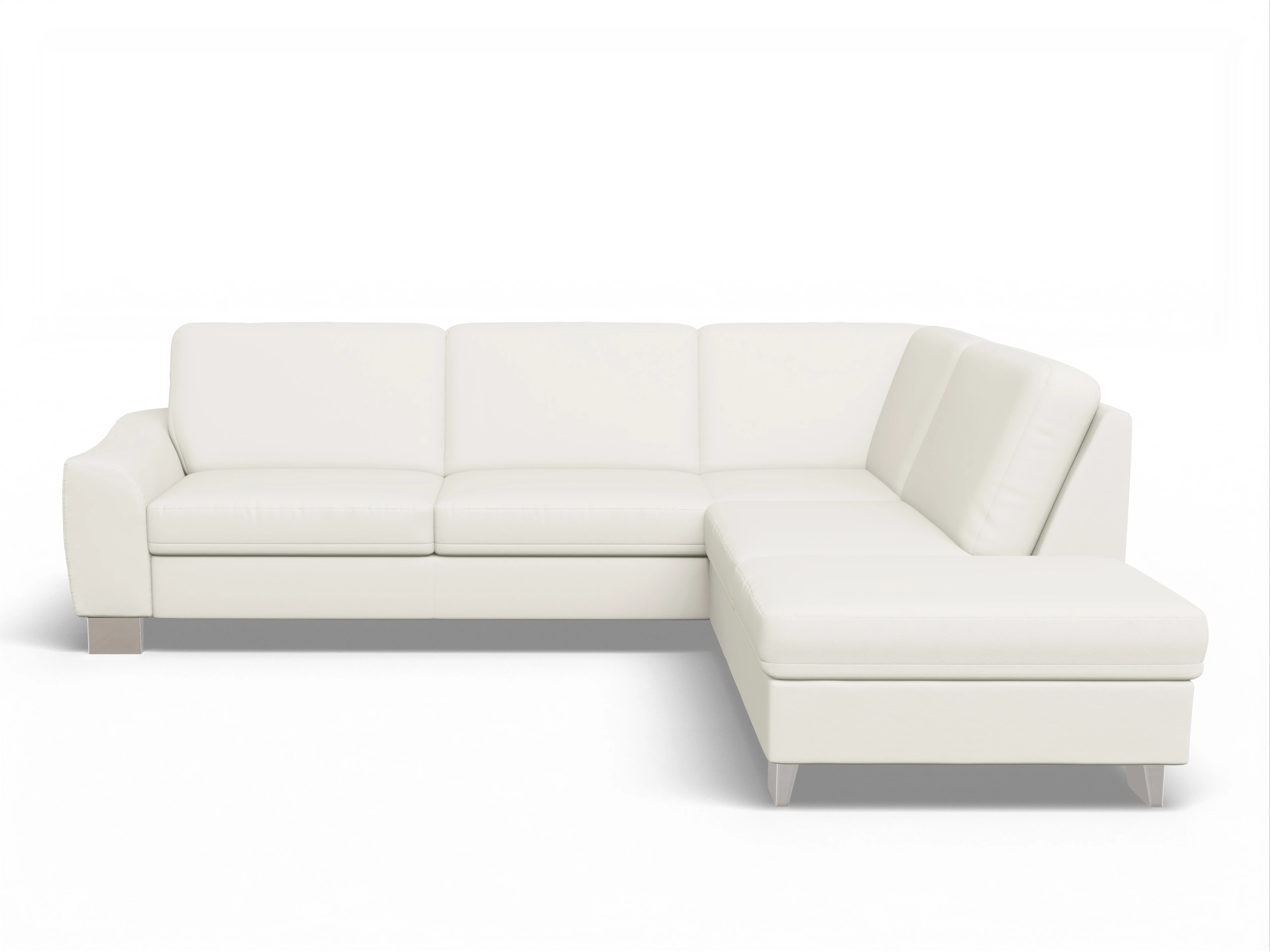 Ansicht des Produktes SC Select 1028 Ecksofa rechts Abschluss offen in Leder Beige