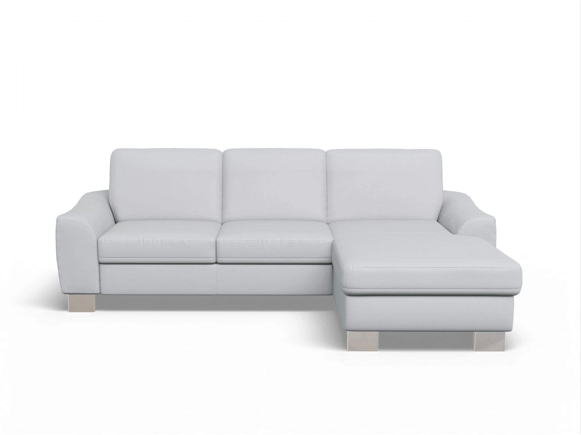 Ansicht des Produktes SC Select 1028 Ecksofa rechts Abschluss offen in Leder Grau