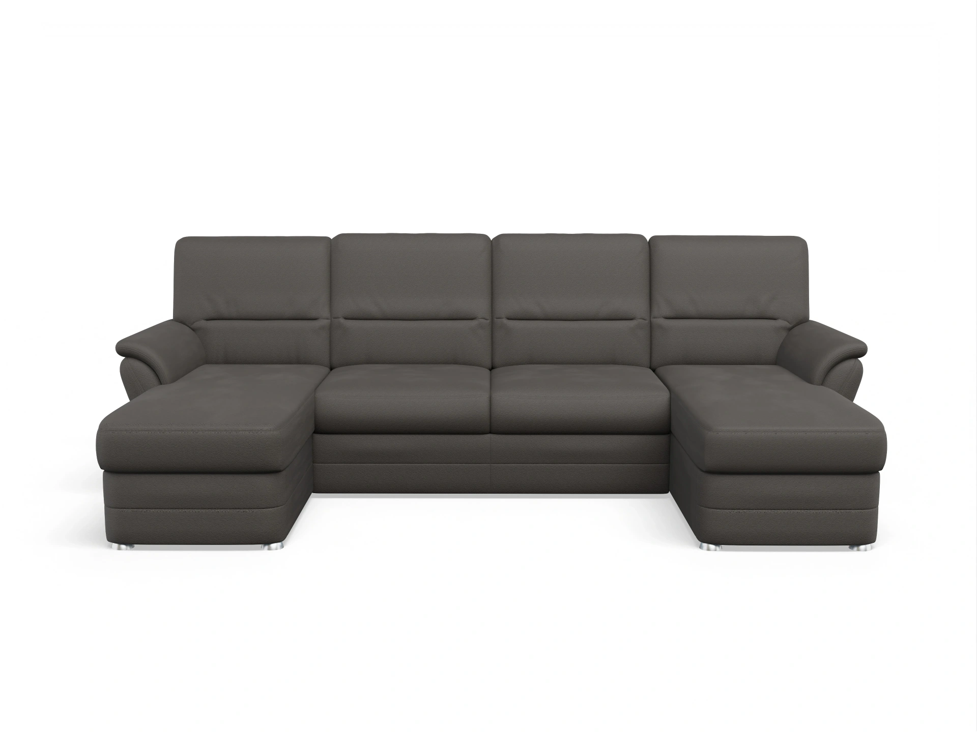 Ansicht des Produktes SC Classic 1036 Wohnlandschaft offen beidseitig in Stoff Grau