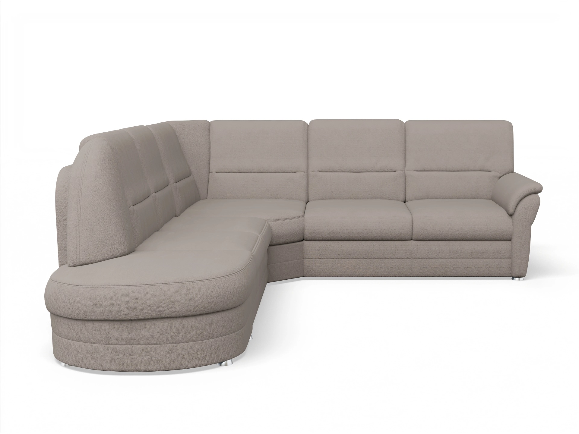 Ansicht des Produktes SC Classic 1036 Ecksofa links Abschluss offen in Stoff Braun