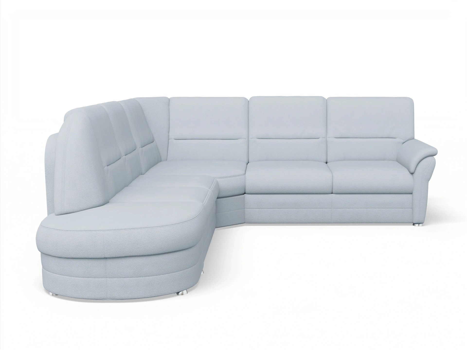 Ansicht des Produktes SC Classic 1036 Ecksofa links Abschluss offen in Stoff Blau