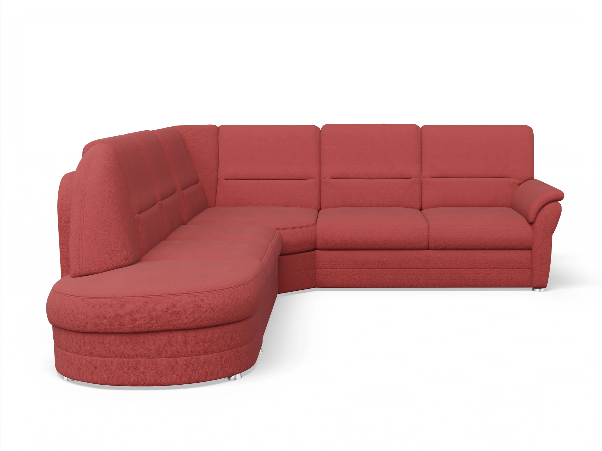 Ansicht des Produktes SC Classic 1036 Ecksofa links Abschluss offen in Stoff Rot
