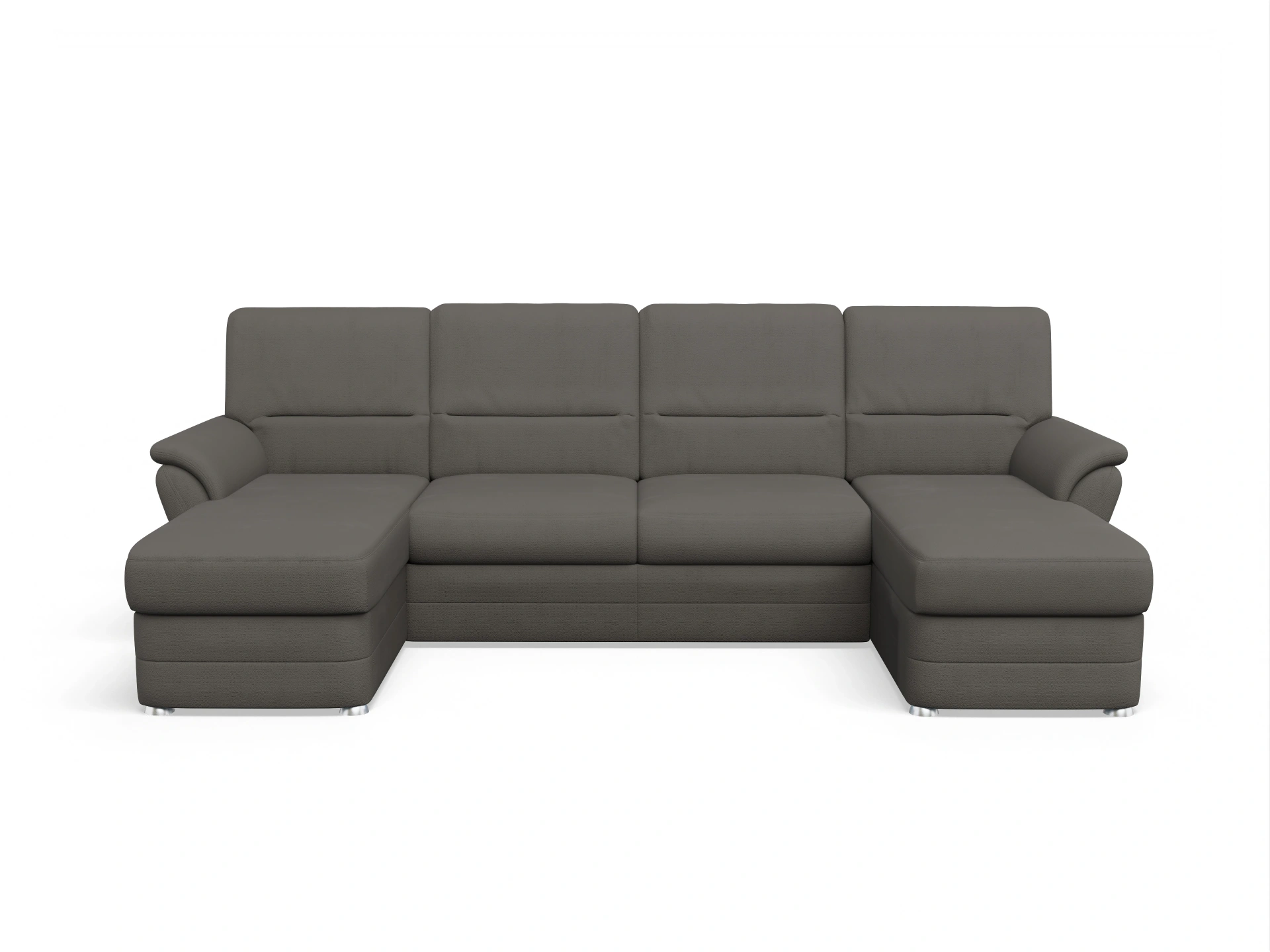 Ansicht des Produktes SC Classic 1036 Wohnlandschaft offen beidseitig in Stoff Grau