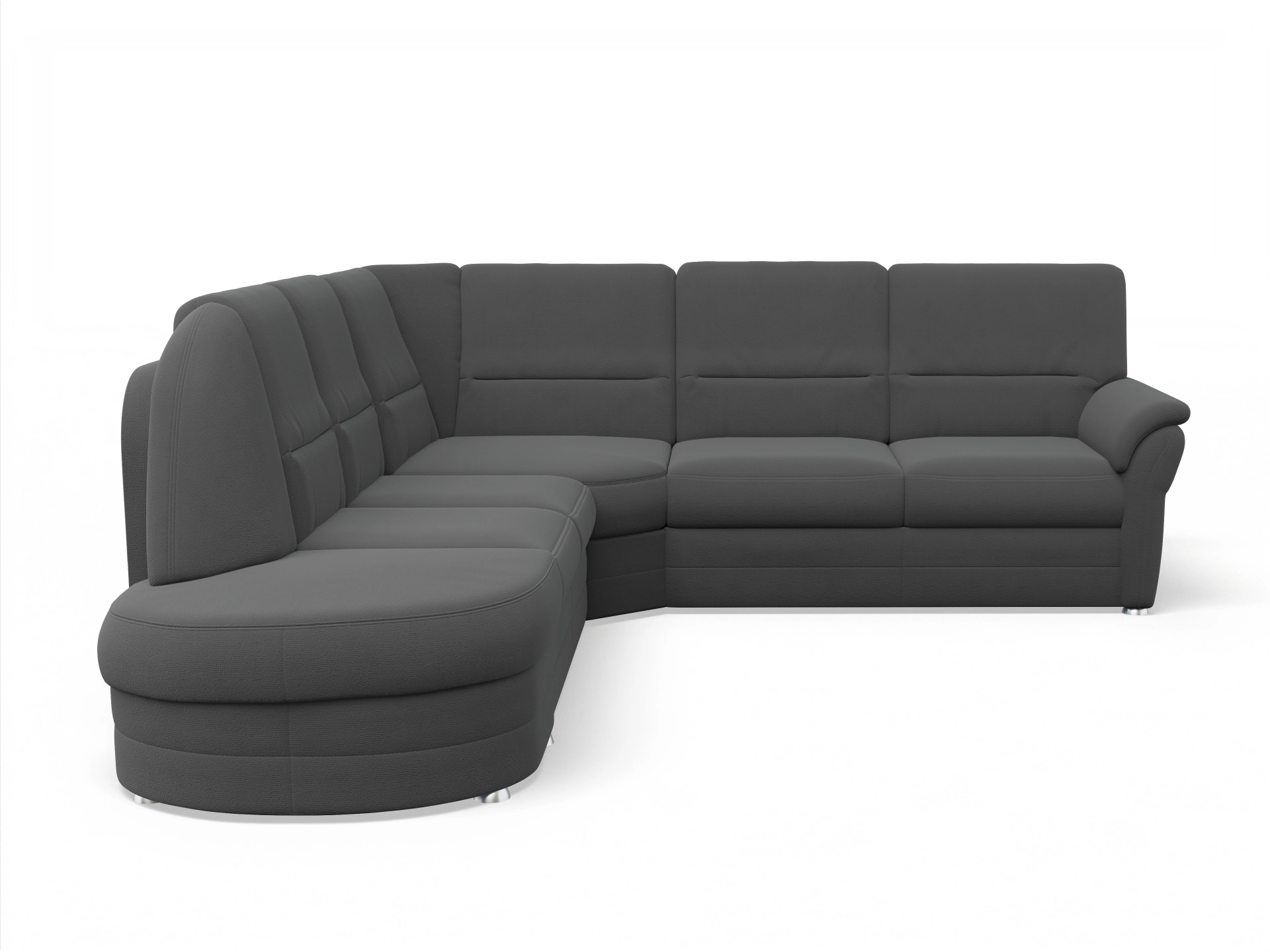 Ansicht des Produktes SC Classic 1036 Ecksofa links Abschluss offen in Stoff Schwarz