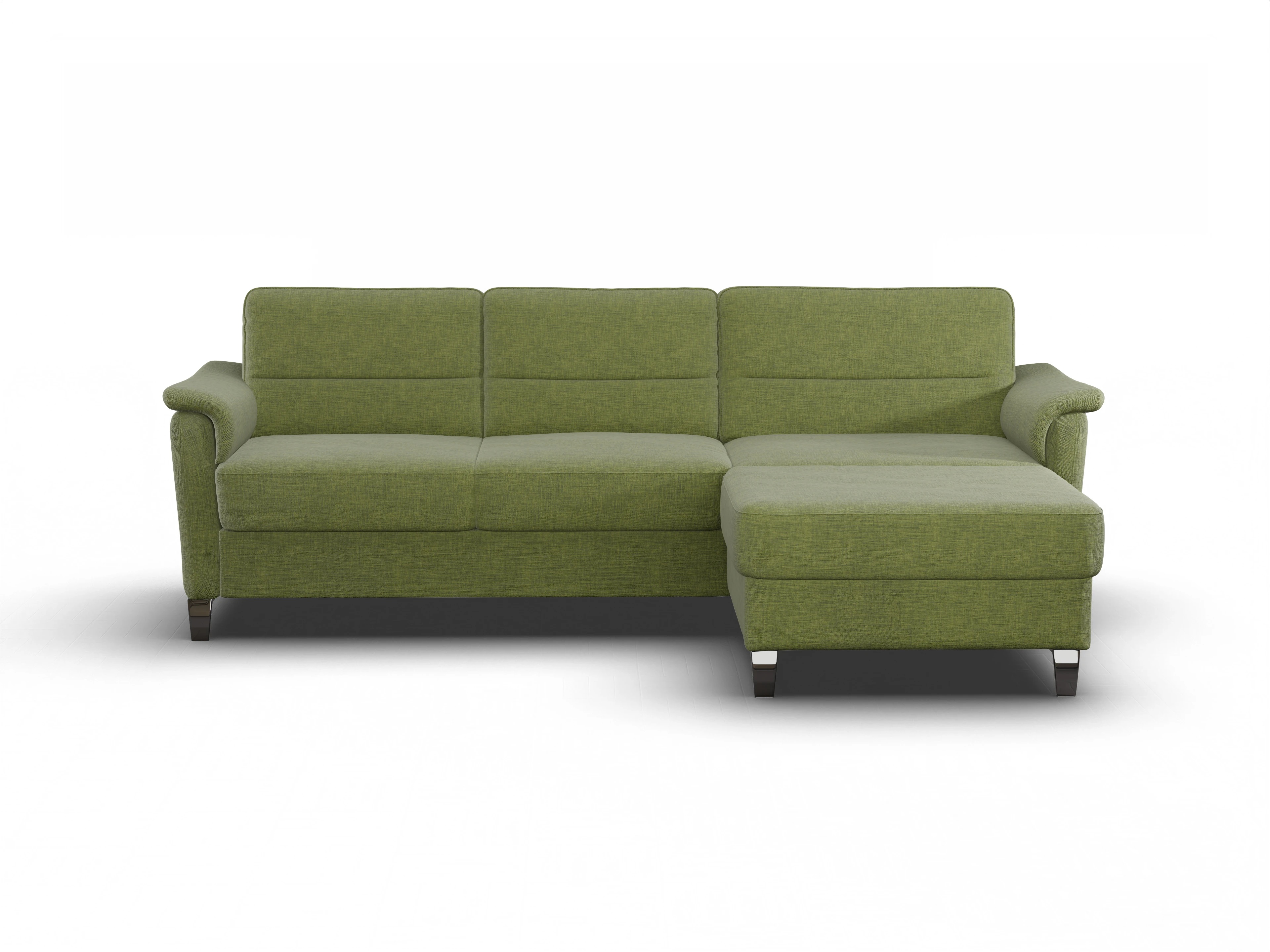 Pagall Ecksofa Longchair Medium R Ansicht des Produktes Pagall Ecksofa rechts Abschluss offen in Stoff