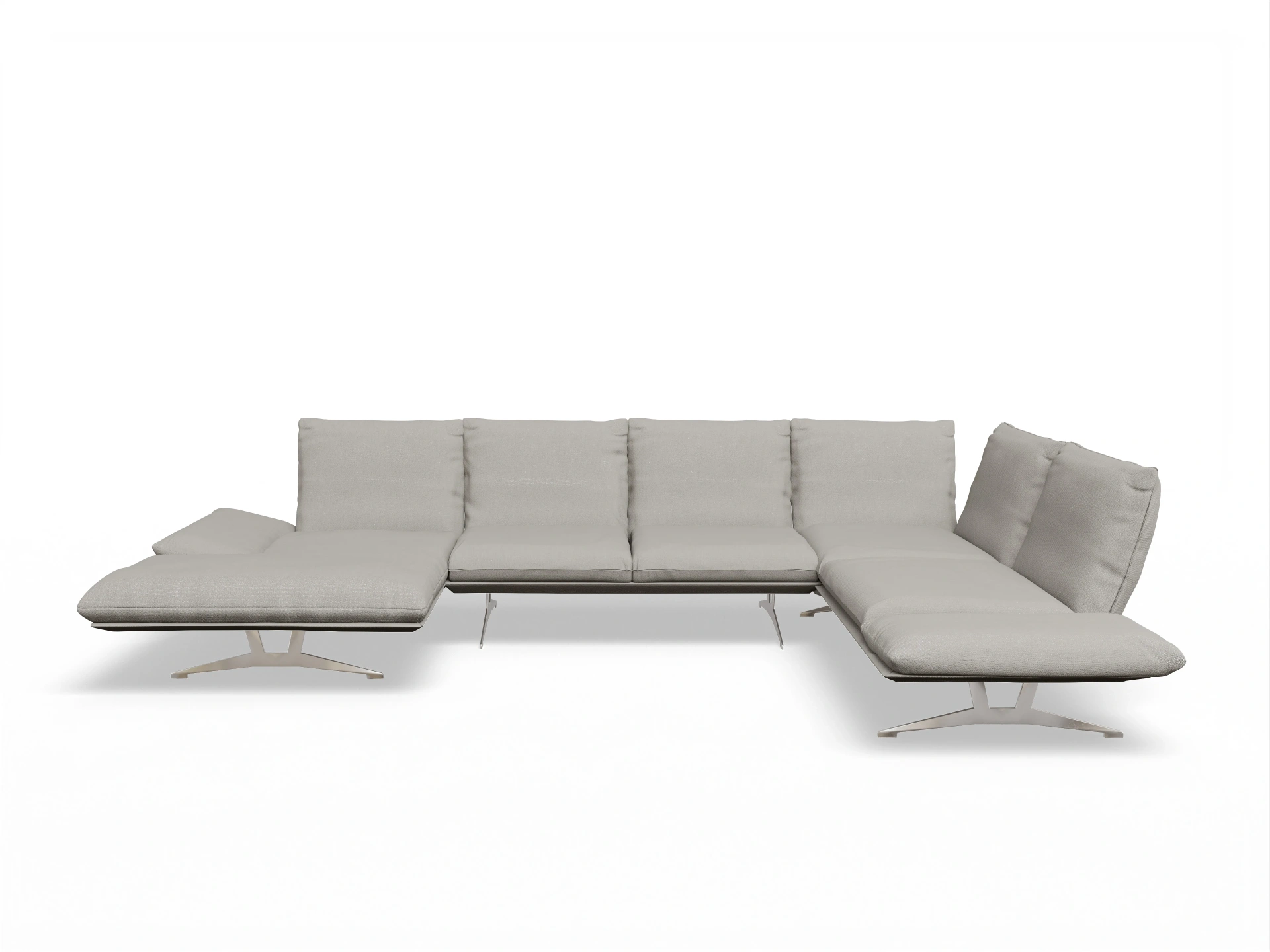 Ansicht des Produktes Francis Wohnlandschaft Armlehne rechts Abschluss offen links in Stoff Beige