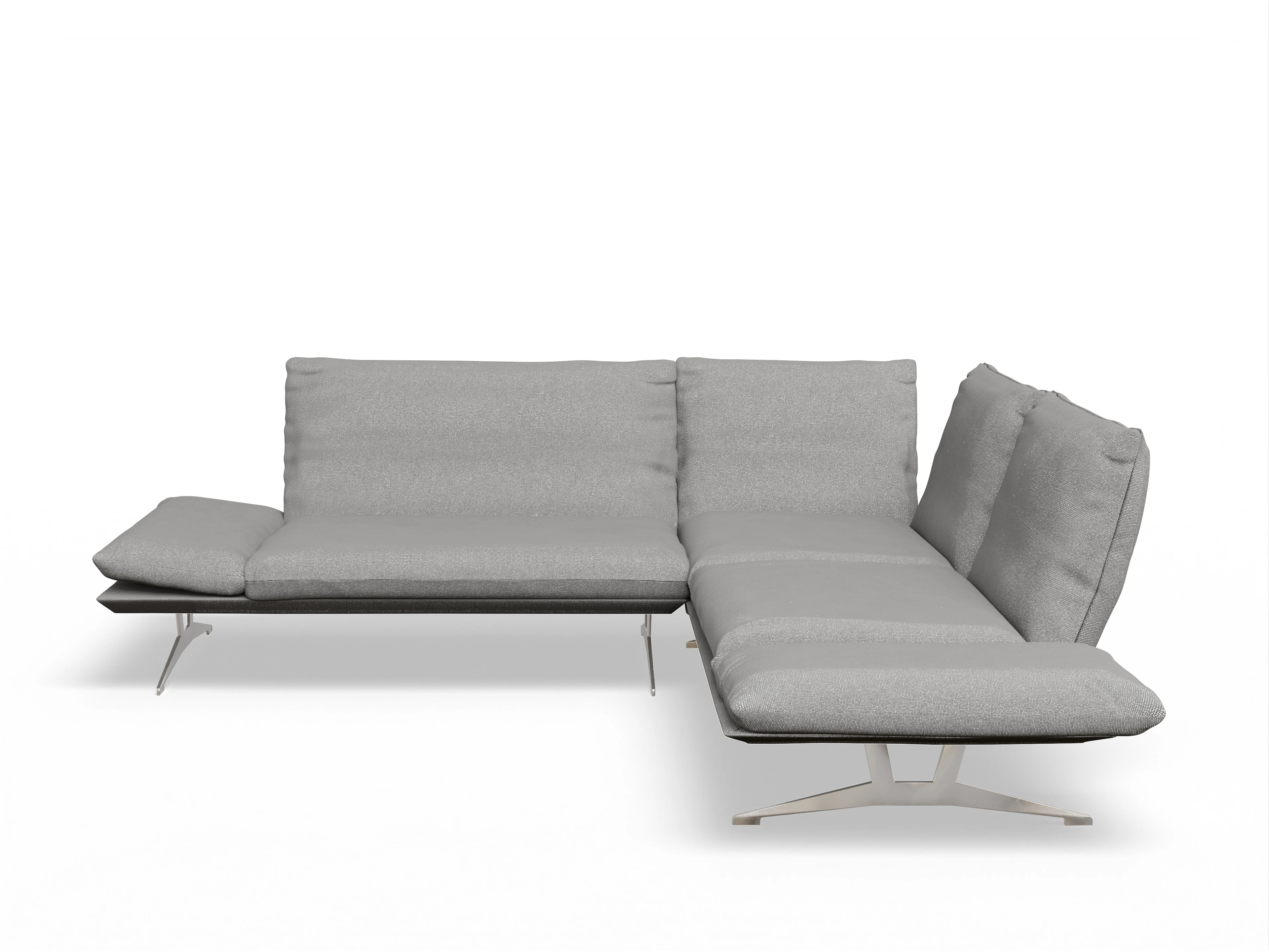 Ansicht des Produktes Francis Ecksofa rechts mit Armlehne in Stoff Grau