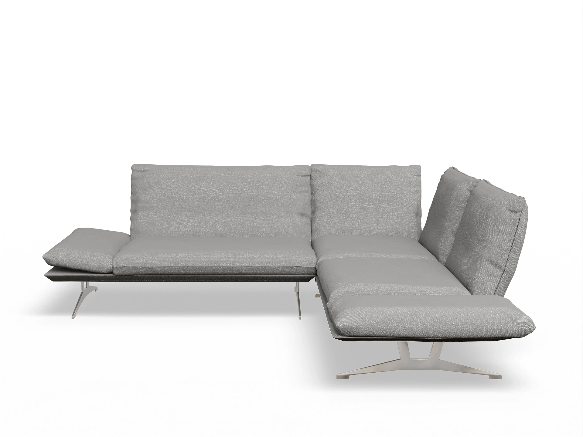 Ansicht des Produktes Francis Ecksofa rechts mit Armlehne in Stoff Grau