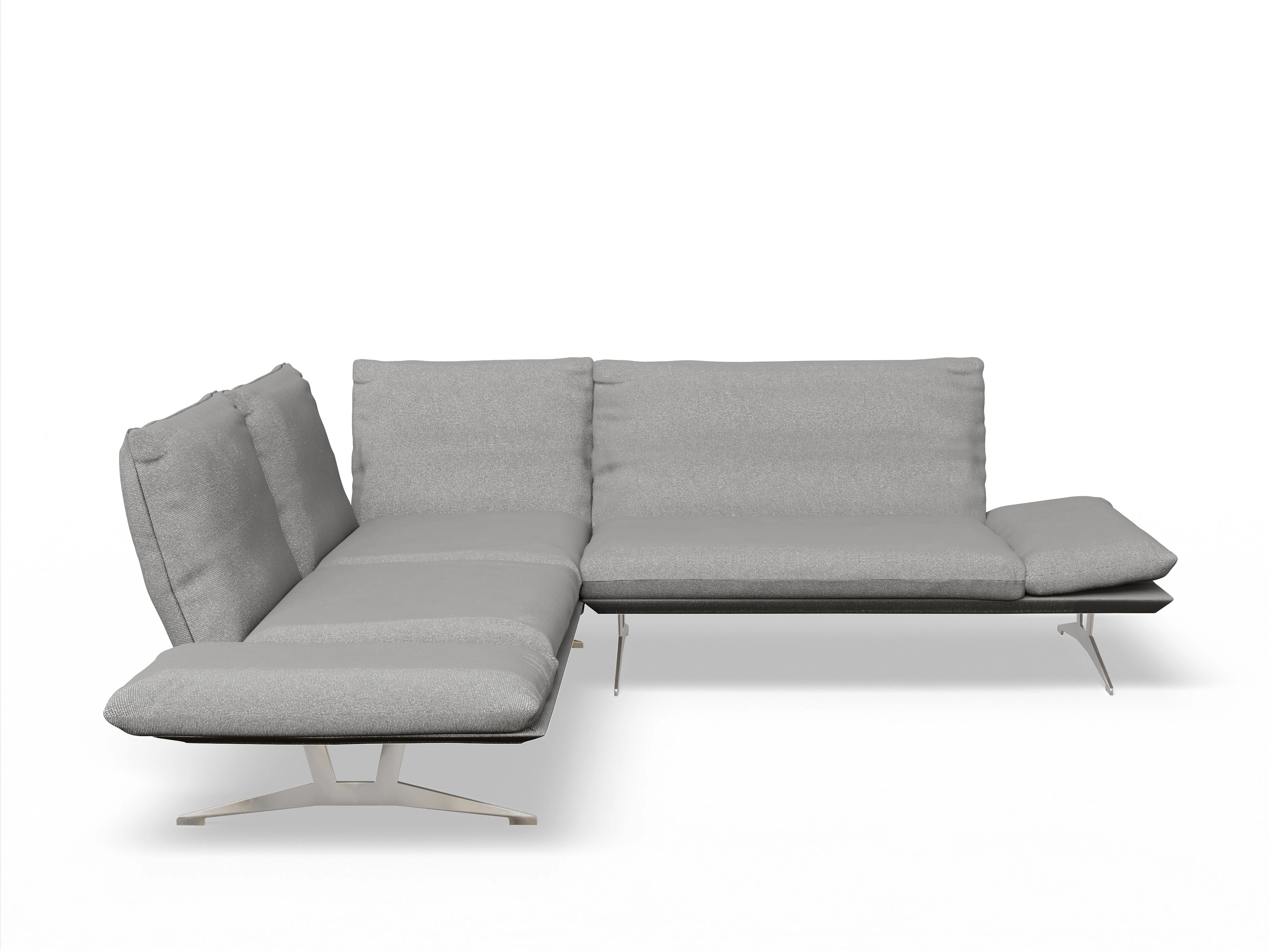 Ansicht des Produktes Francis Ecksofa links mit Armlehne in Stoff Grau