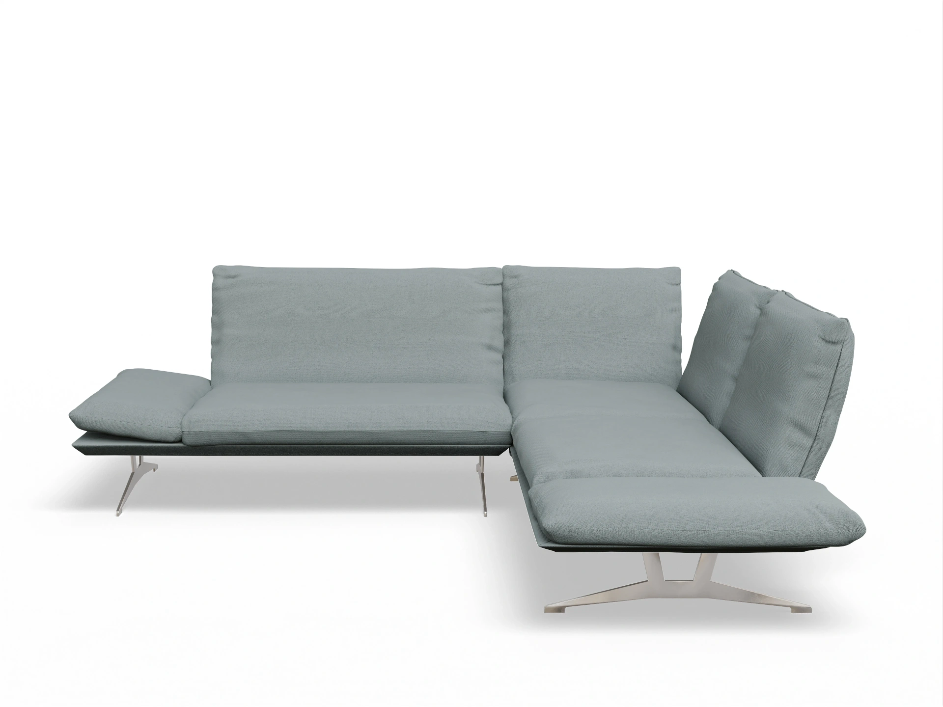 Ansicht des Produktes Francis Ecksofa rechts mit Armlehne in Stoff Grau