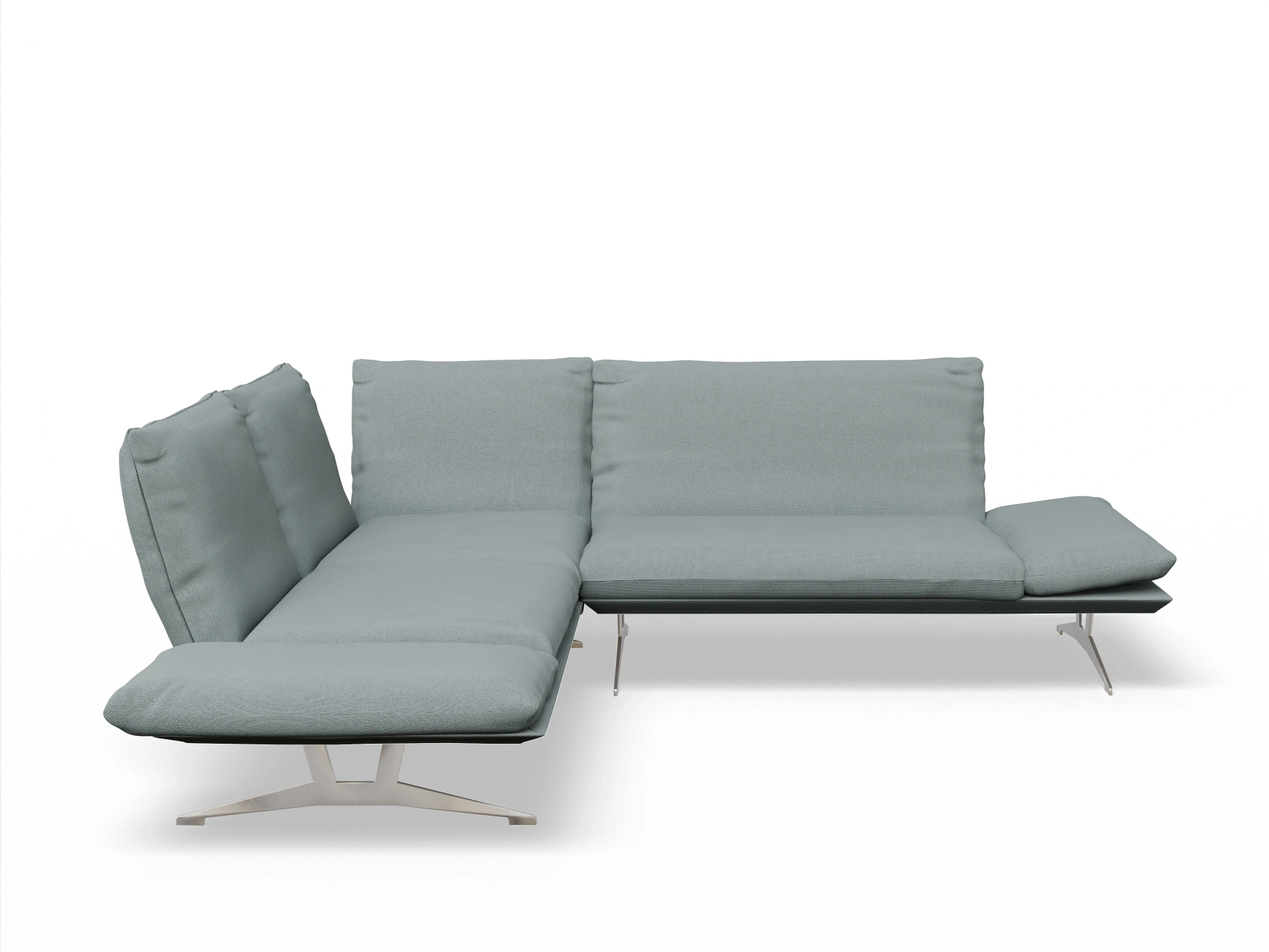 Ansicht des Produktes Francis Ecksofa links mit Armlehne in Stoff Grau