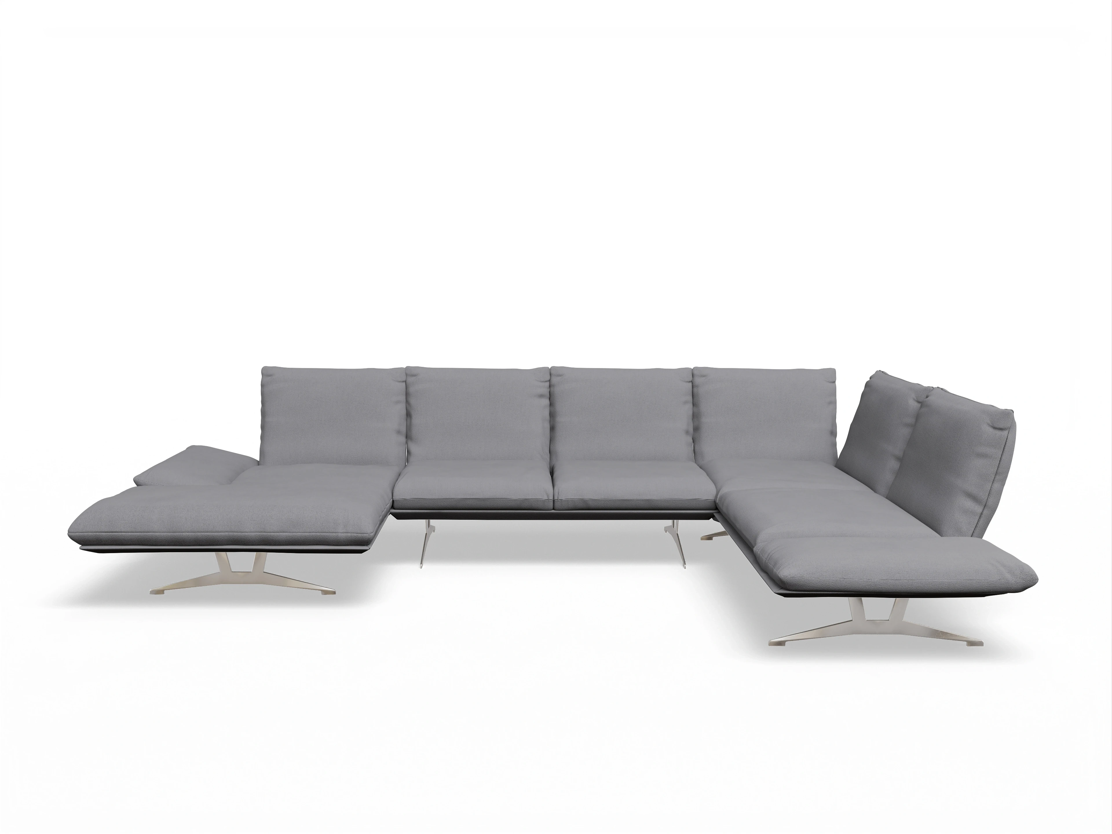 Ansicht des Produktes Francis Wohnlandschaft Armlehne rechts Abschluss offen links in Stoff Grau