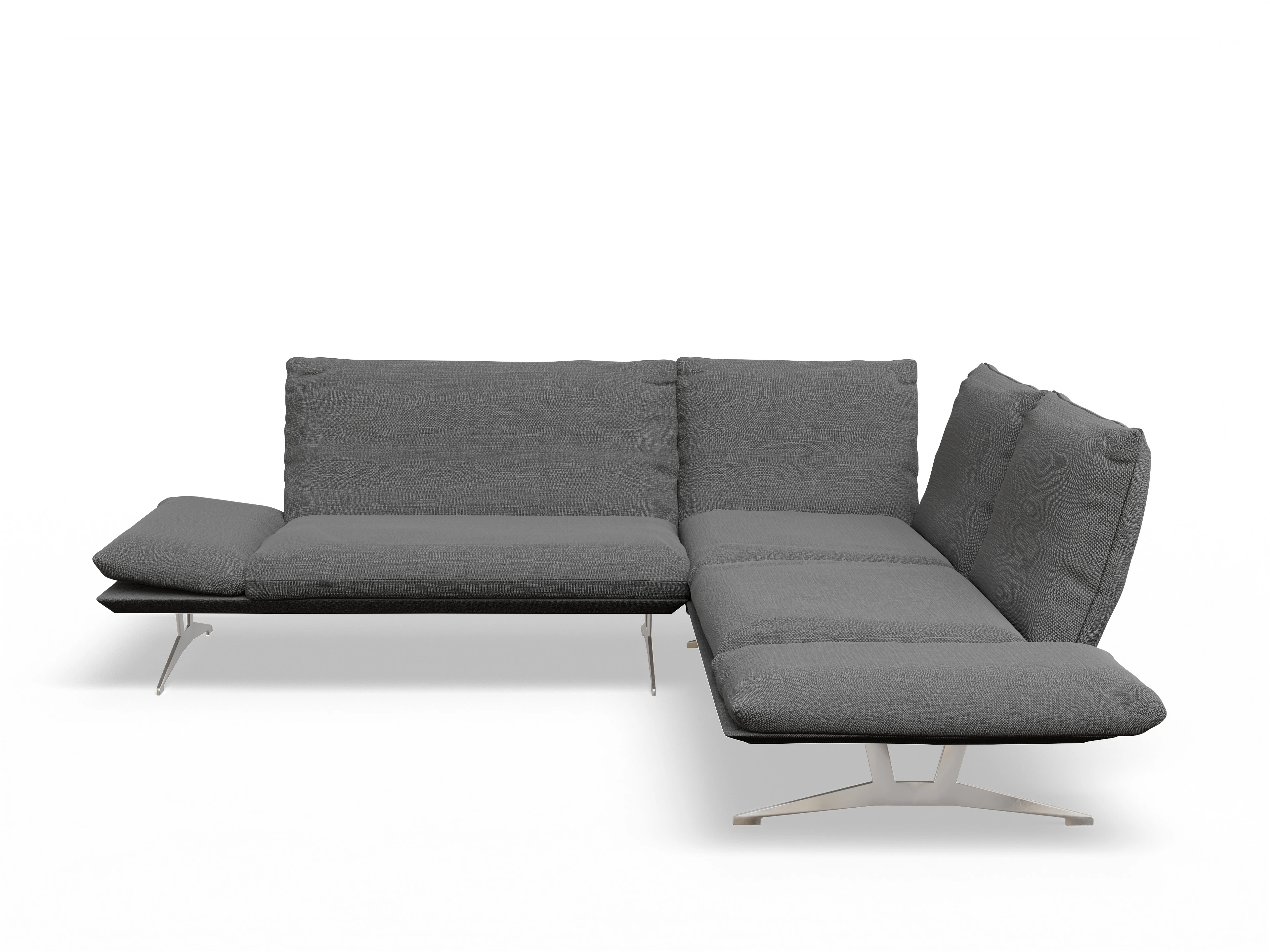 Ansicht des Produktes Francis Ecksofa rechts mit Armlehne in Stoff Grau