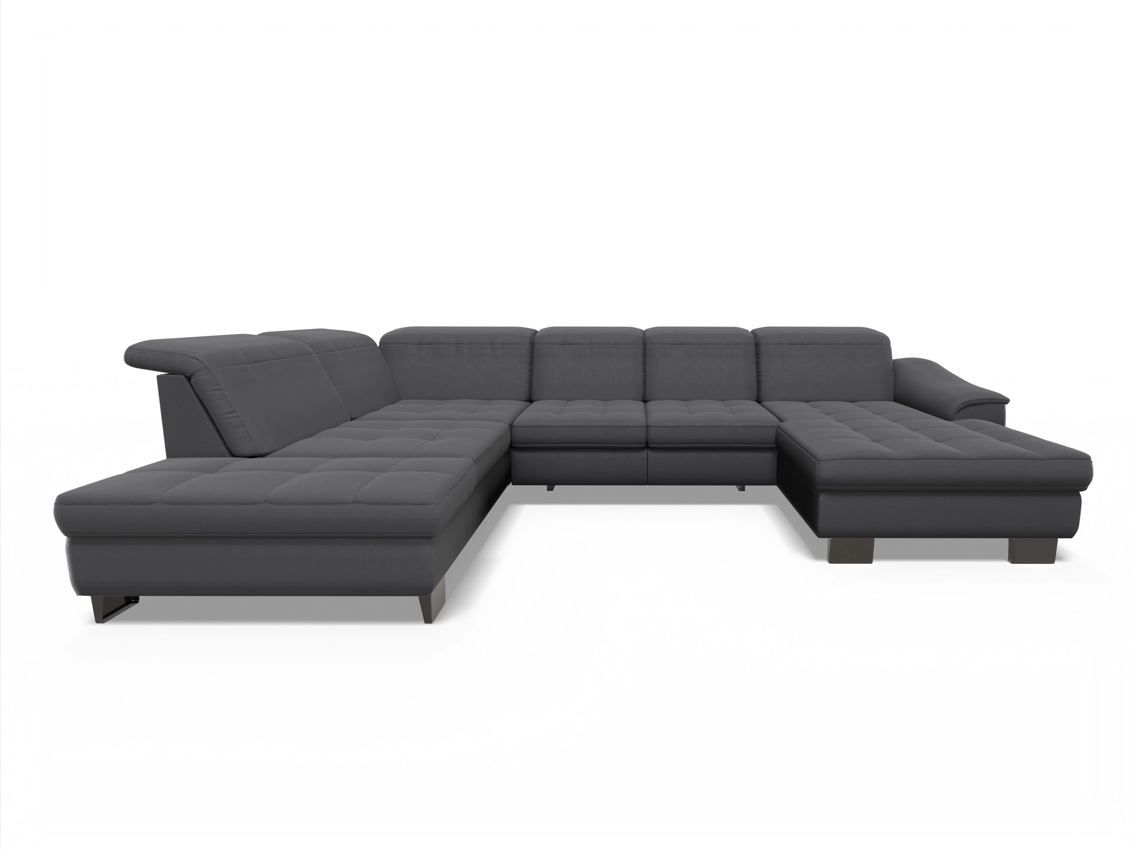 Ansicht des Produktes SC Nature 1018 Wohnlandschaft offen beidseitig in Stoff Grau